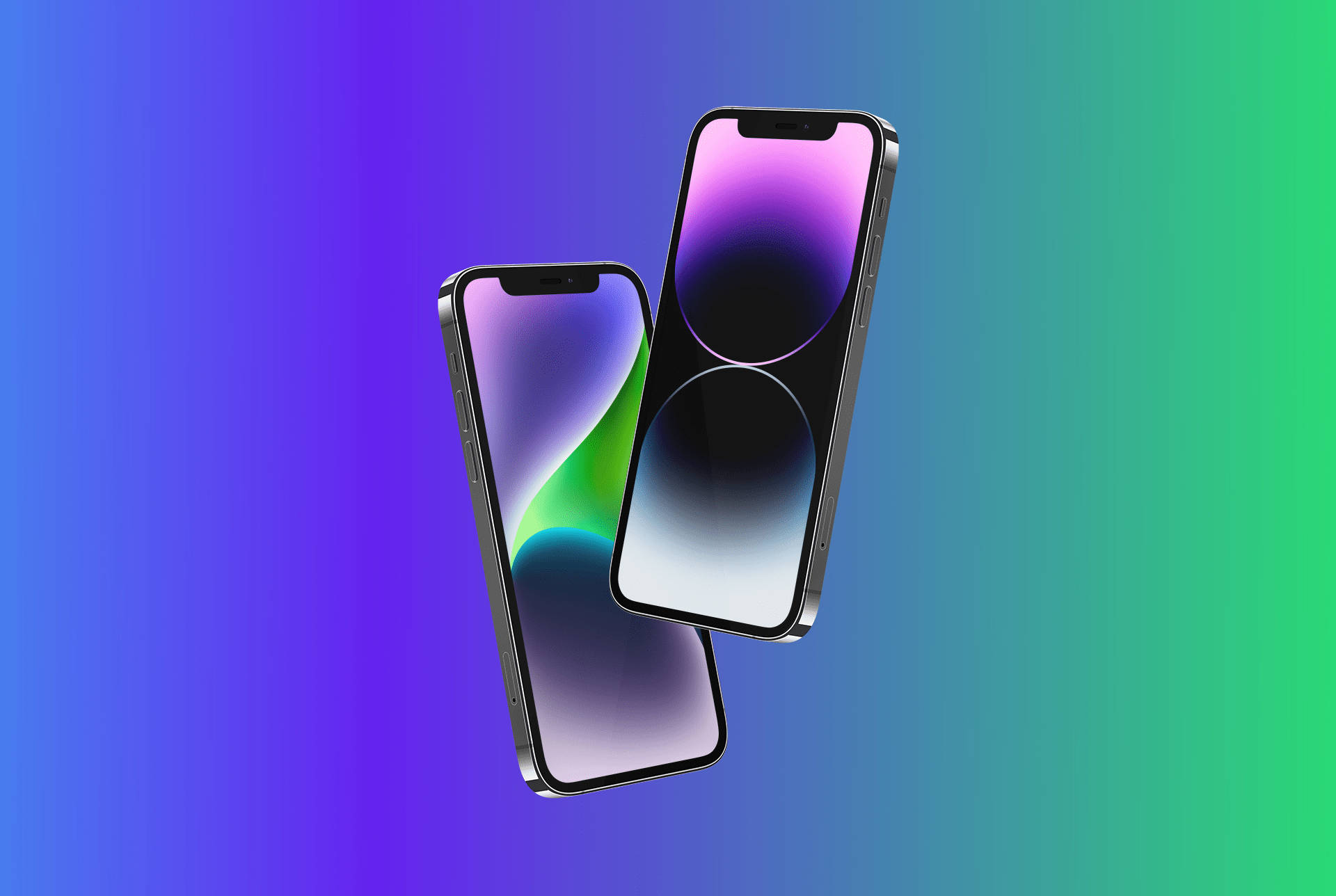 iOS 14, Apple iPhone, blue, Full HD Desktop Wallpaper