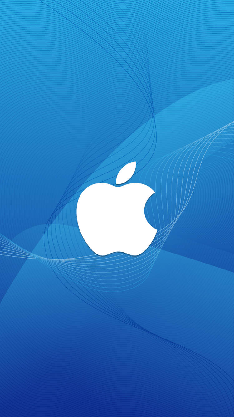 Apple iPhone, white Apple logo, blue gradient background, HD Phone Wallpaper