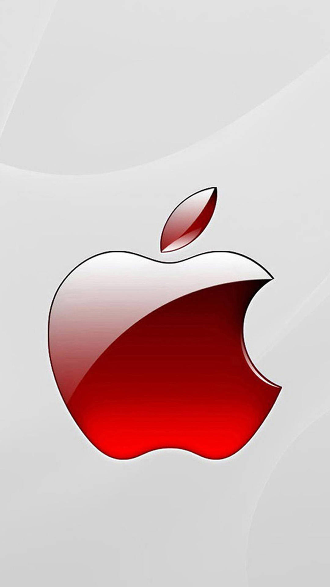 Red iPhone, Apple Logo, bite mark, Full HD Phone Wallpaper