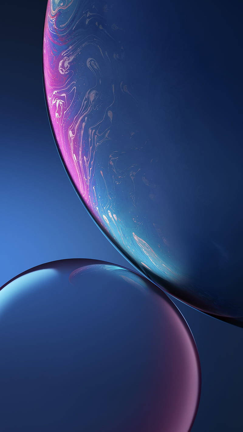 iOS 12, Apple iPhone, purple round patterns, HD Phone Wallpaper