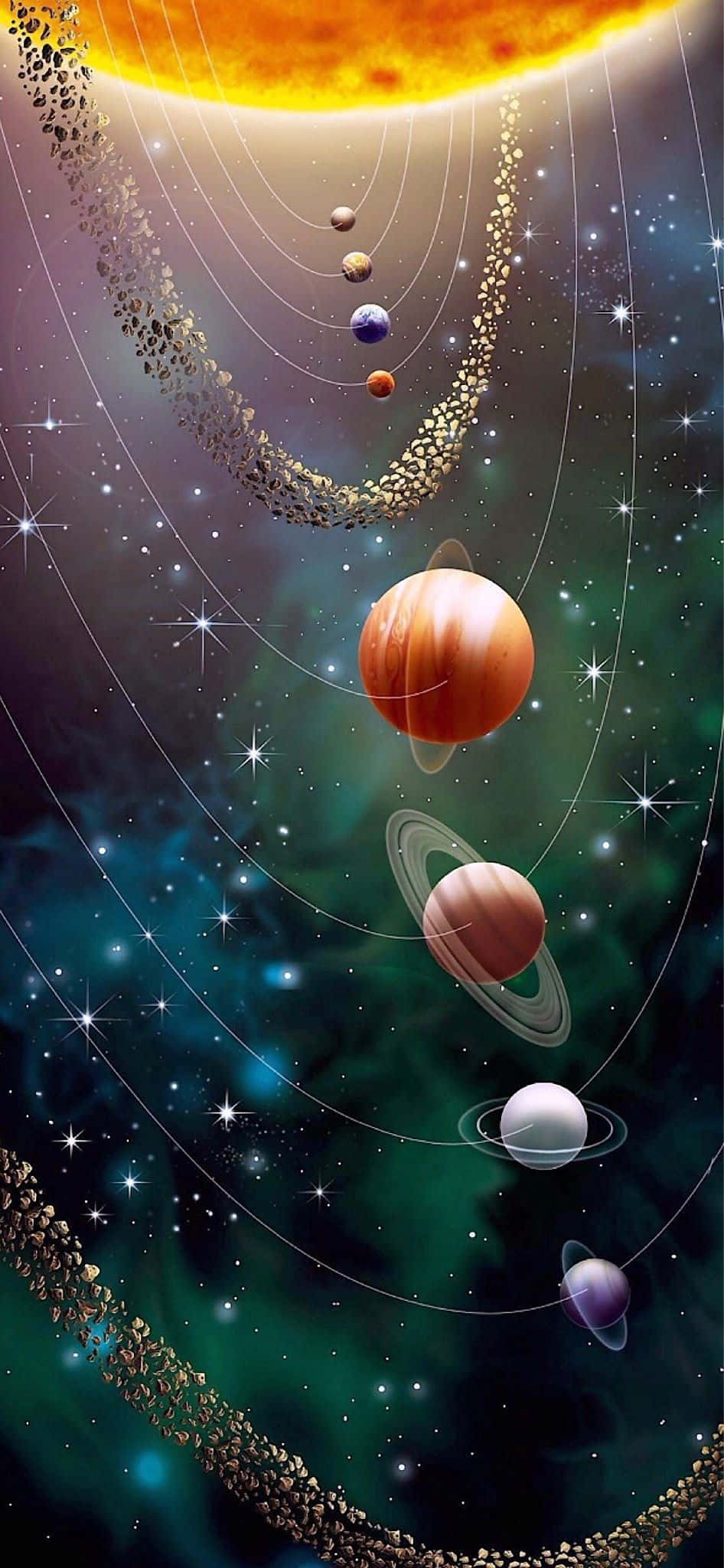 Zedge, Solar System, Apple iPhone X, Full HD Phone Wallpaper