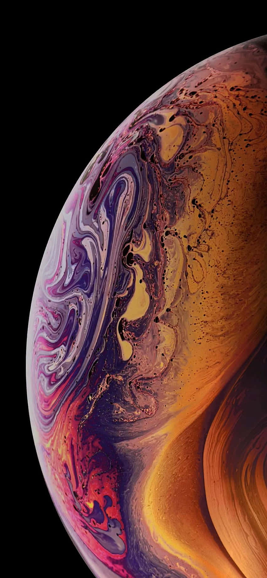 Apple iPhone X, molten gold, purple, HD Phone Wallpaper