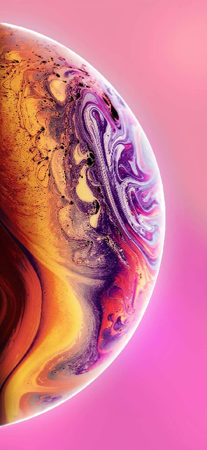 Apple iPhone X, purple planet, fiery orange purple, HD Phone Wallpaper