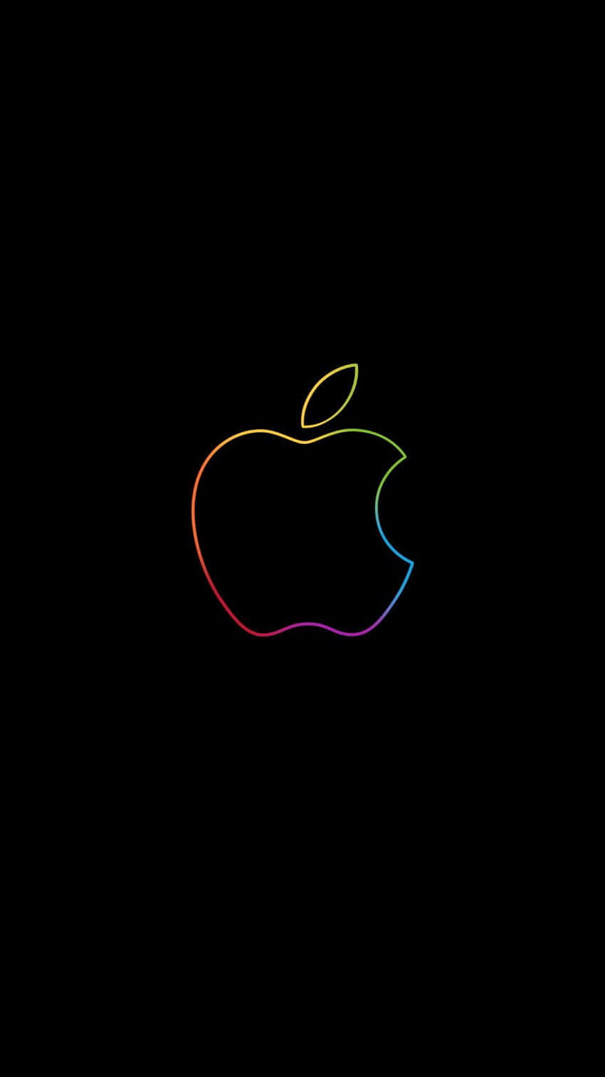 Apple iPhone X, neon colors, emblem, HD Phone Wallpaper