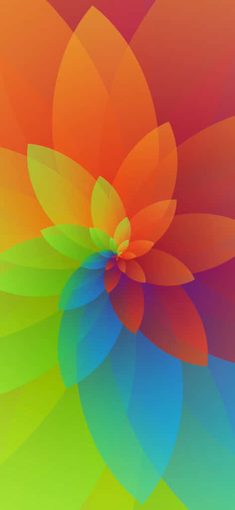 Apple iPhone X, iOS, abstract flower, SD Phone Wallpaper