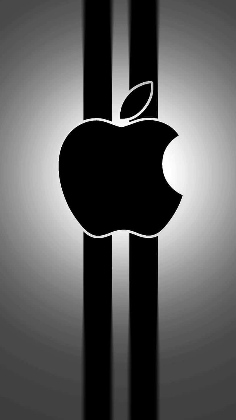 Apple iPhone X, sleek black Apple logo, bite mark, HD Phone Wallpaper