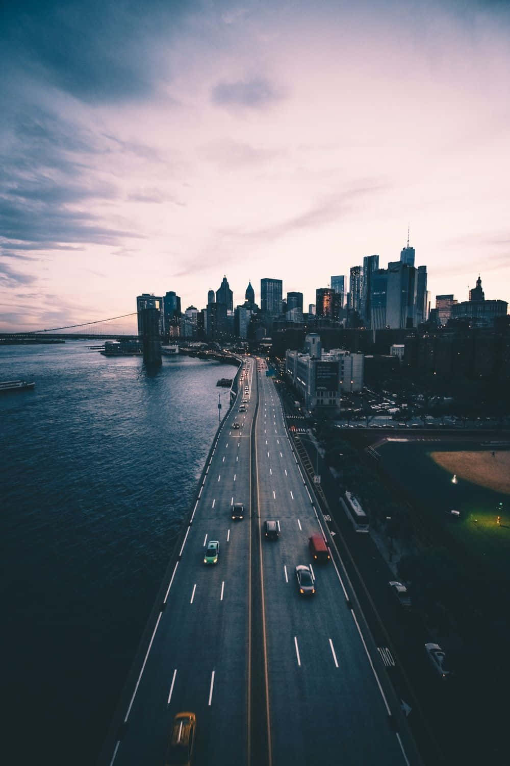Apple iPhone X, city bridge, dusk, HD Phone Wallpaper