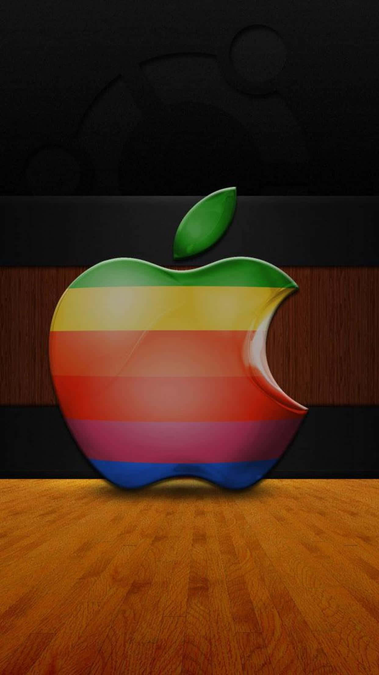 iPhone X, Apple Logo, rainbow striped, Full HD Phone Wallpaper