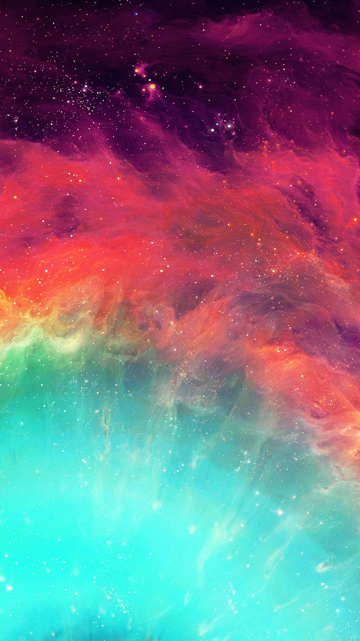 iPhone X, cosmic nebula, fiery reds, Full HD Phone Wallpaper