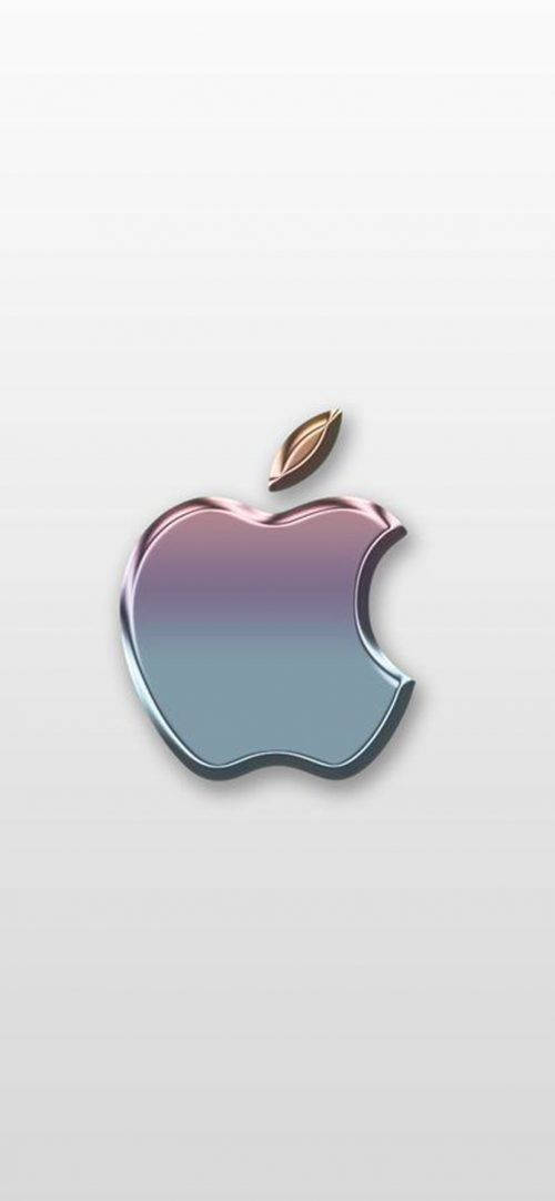 Apple iPhone Logo, glossy gradient, metallic sheen, SD Phone Wallpaper