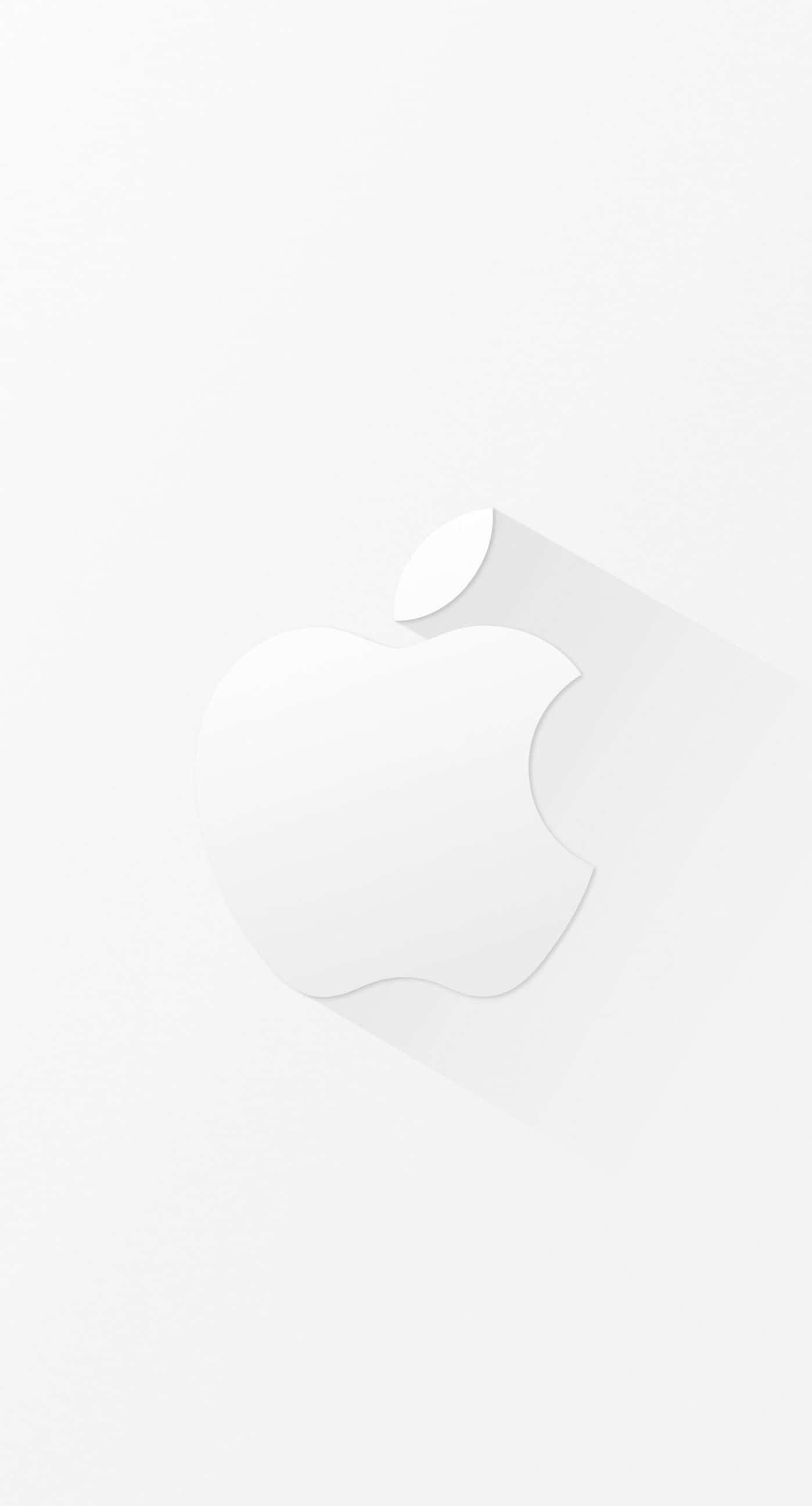 iPhone, white, Apple Logo, 2K Phone Wallpaper