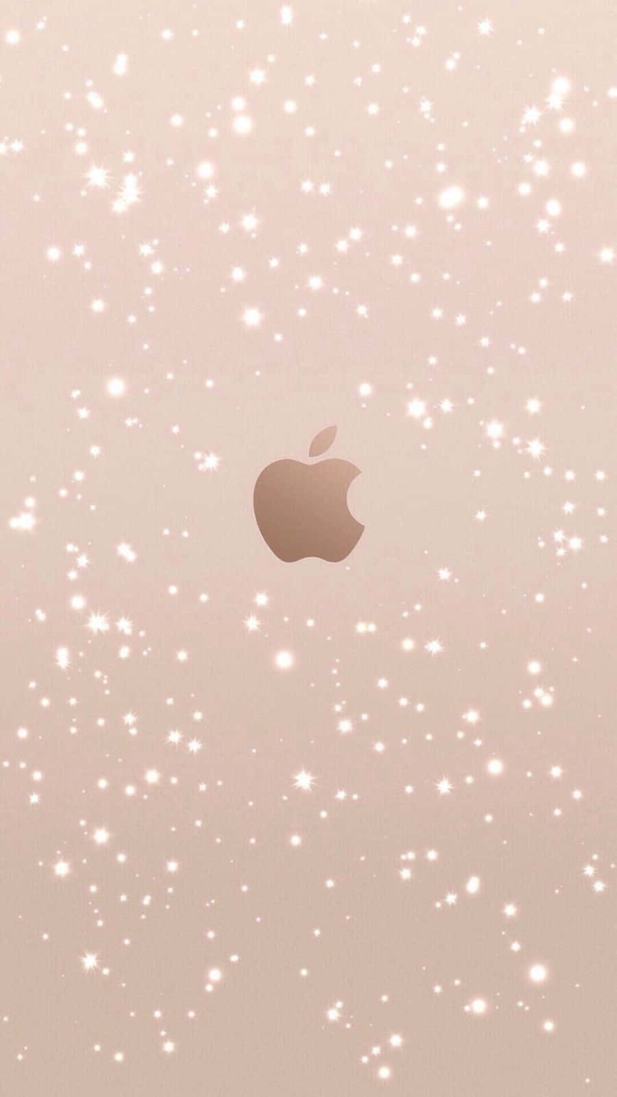 rose gold, Apple logo, soft blush background, HD Phone Wallpaper