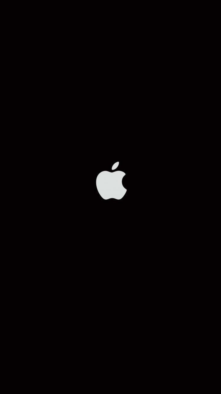 Apple Logo, solid black, minimalist, HD Phone Wallpaper