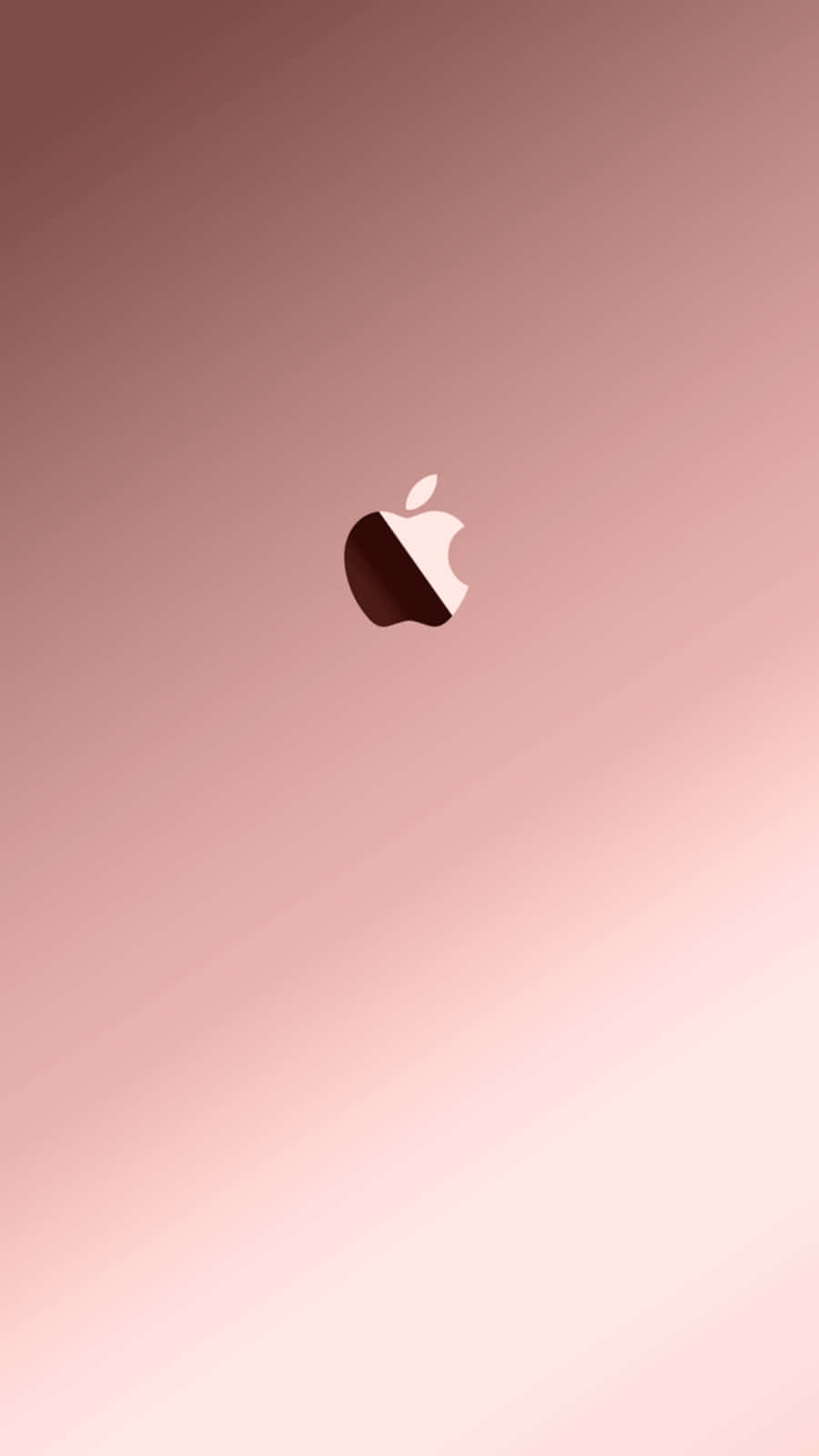 rose gold, apple logo, pink background, HD Phone Wallpaper