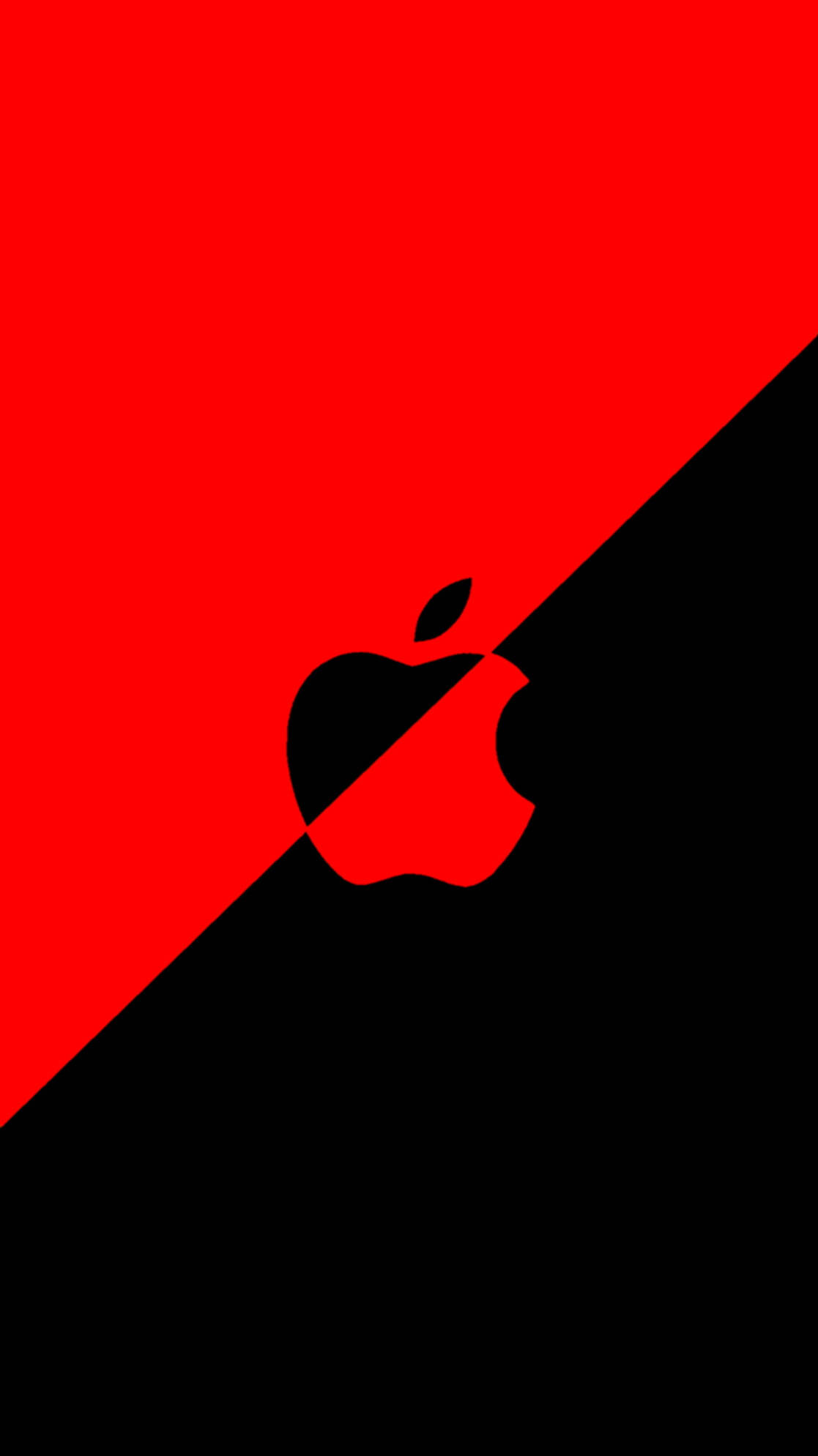 Apple Logo iPhone, red, black, Full HD Phone Wallpaper