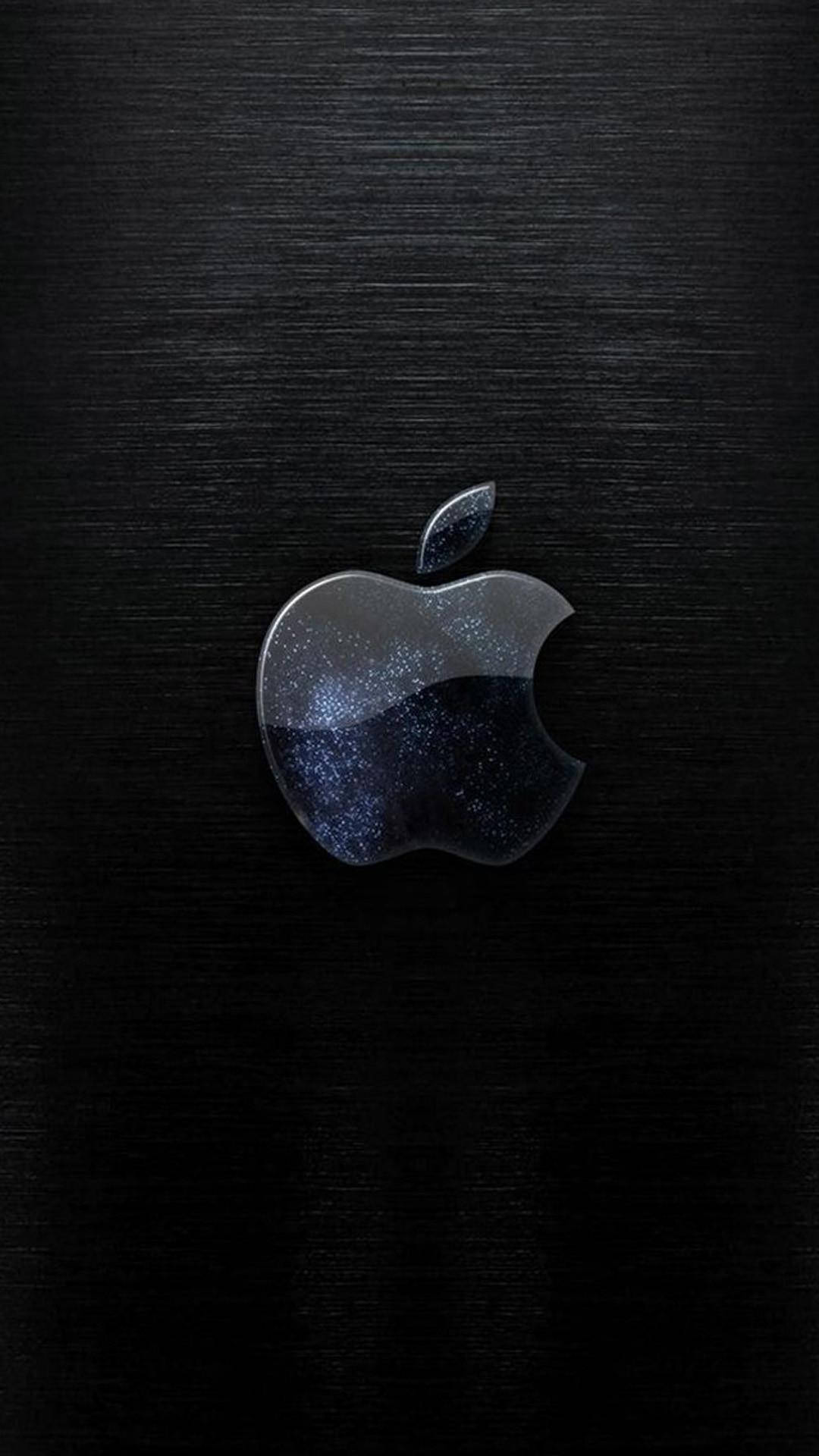 Translucent Apple Logo, 4K, galaxy-like sparkle effect, Full HD Phone Wallpaper