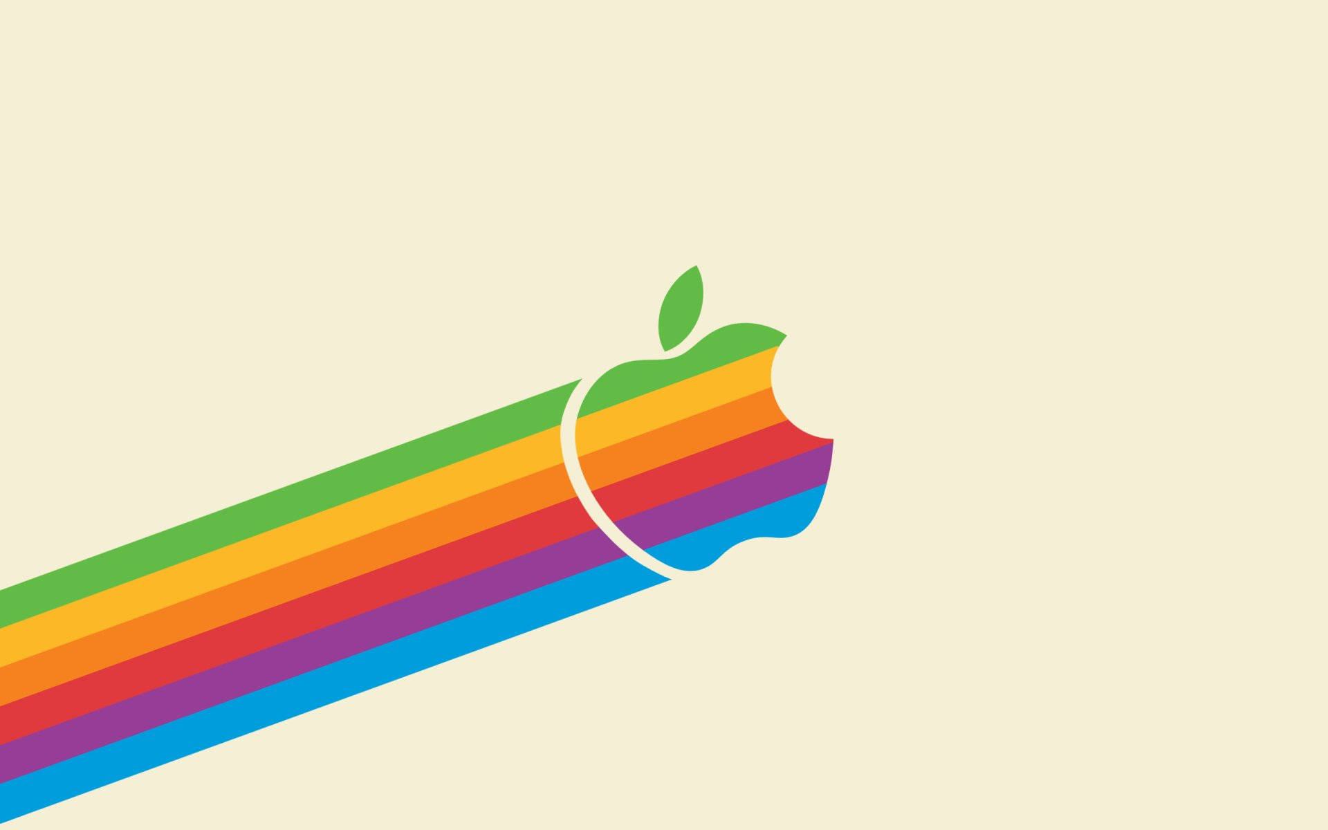 Apple Logo, rainbow-striped, bite mark, Full HD Desktop Wallpaper