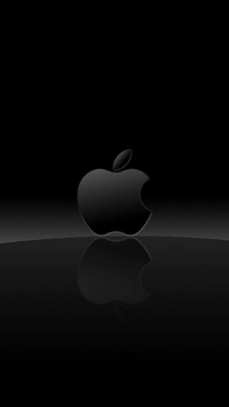 Apple Logo, black, reflective, HD Phone Wallpaper