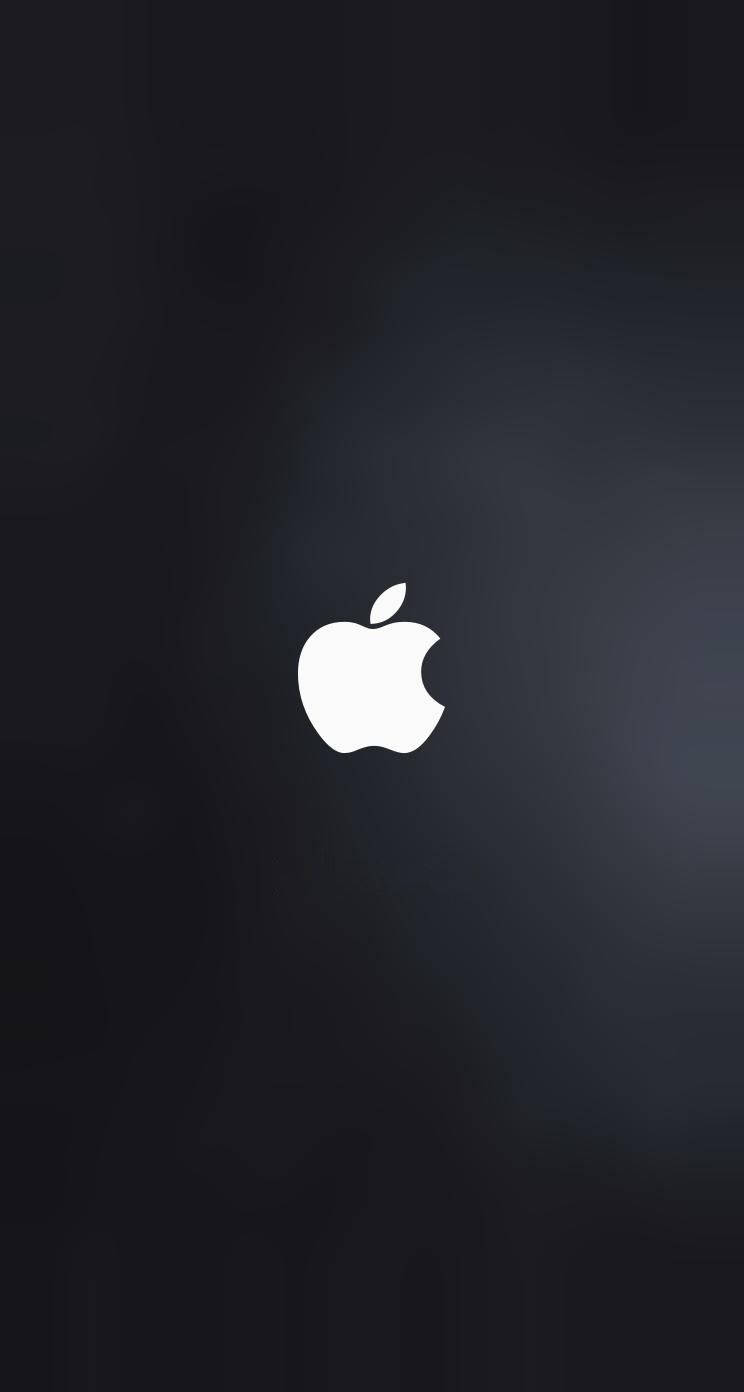 white Apple logo, dark gray background, minimalist white Apple logo, HD Phone Wallpaper