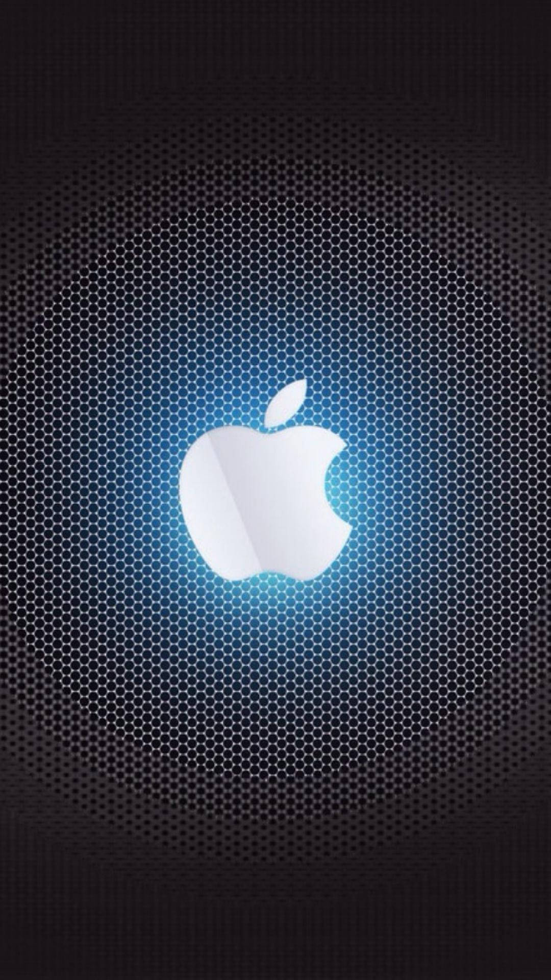 Apple Logo, 4K, glowing white, Full HD Phone Wallpaper