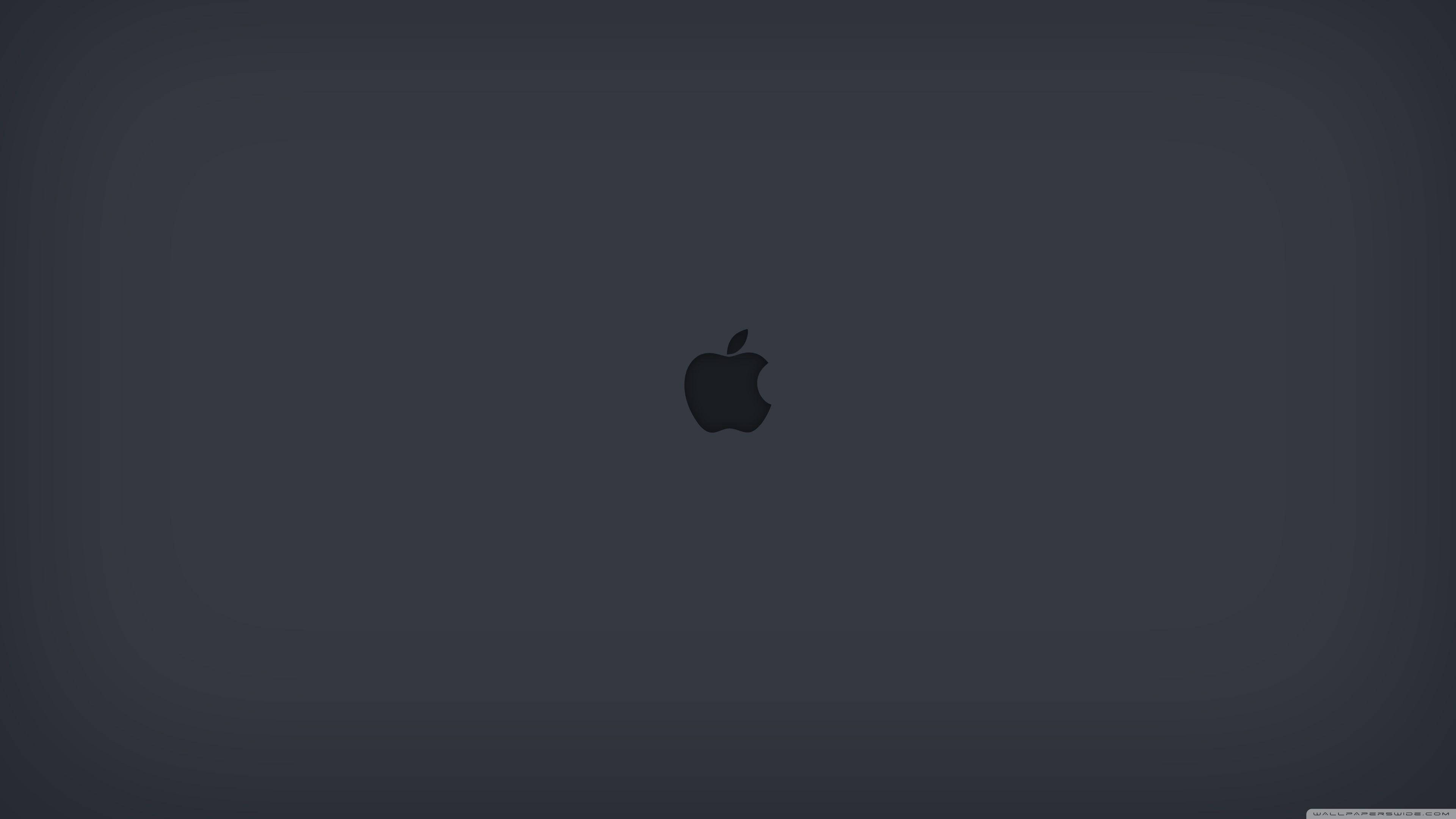 Apple Logo, dark gray, black, 4K Desktop Wallpaper