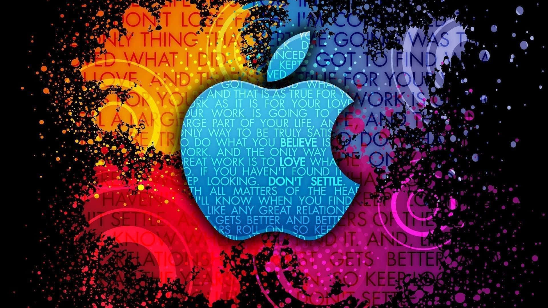 Apple Mac Desktop, Apple logo, motivational text, Full HD Desktop Wallpaper