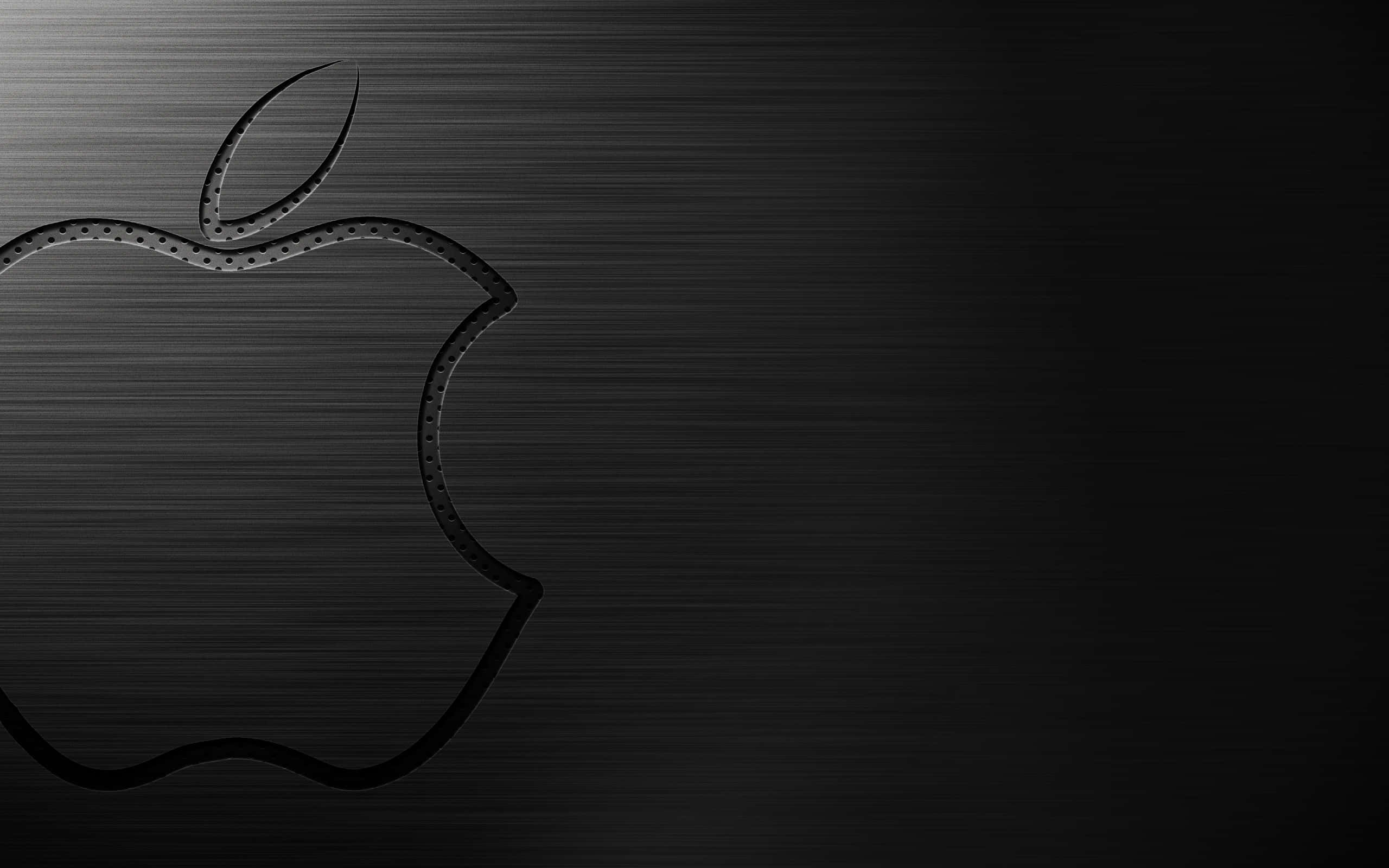 Apple, Apple logo, brushed metal, 2K Desktop Wallpaper