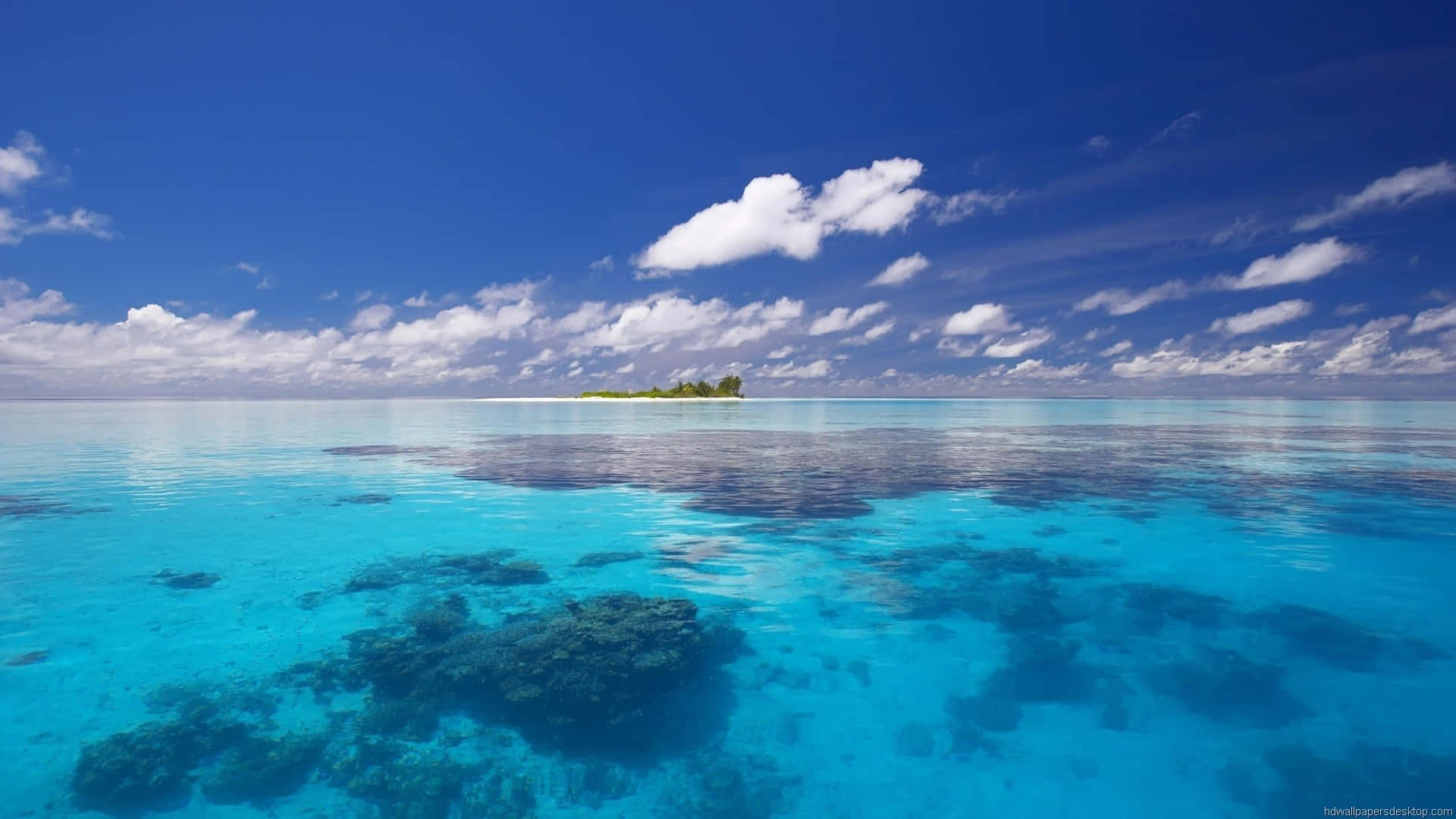 Apple Mac Desktop, Sea Corals, tropical island, Full HD Desktop Wallpaper