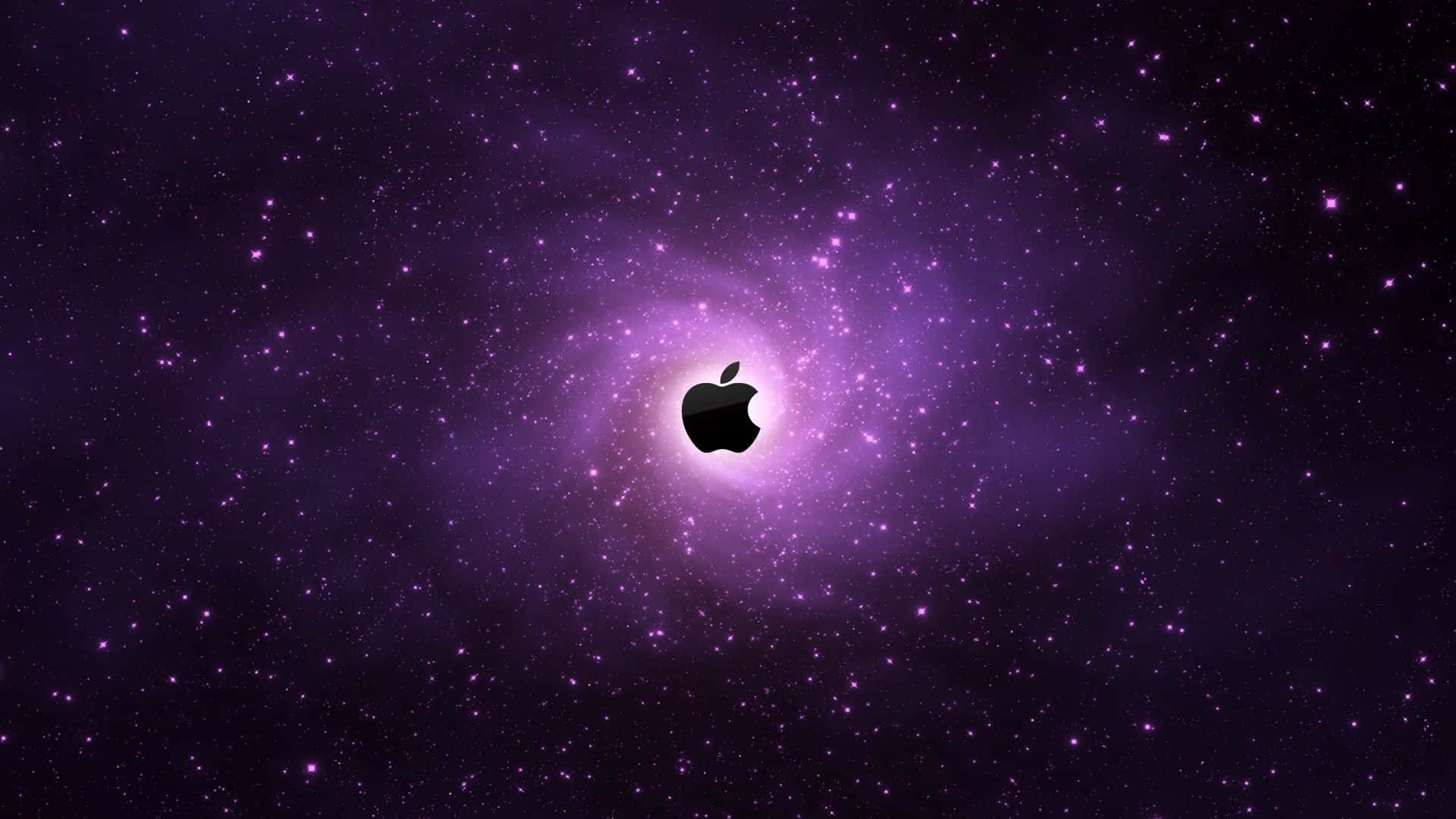 Apple Mac Desktop, Apple logo, purple nebula, Full HD Desktop Wallpaper