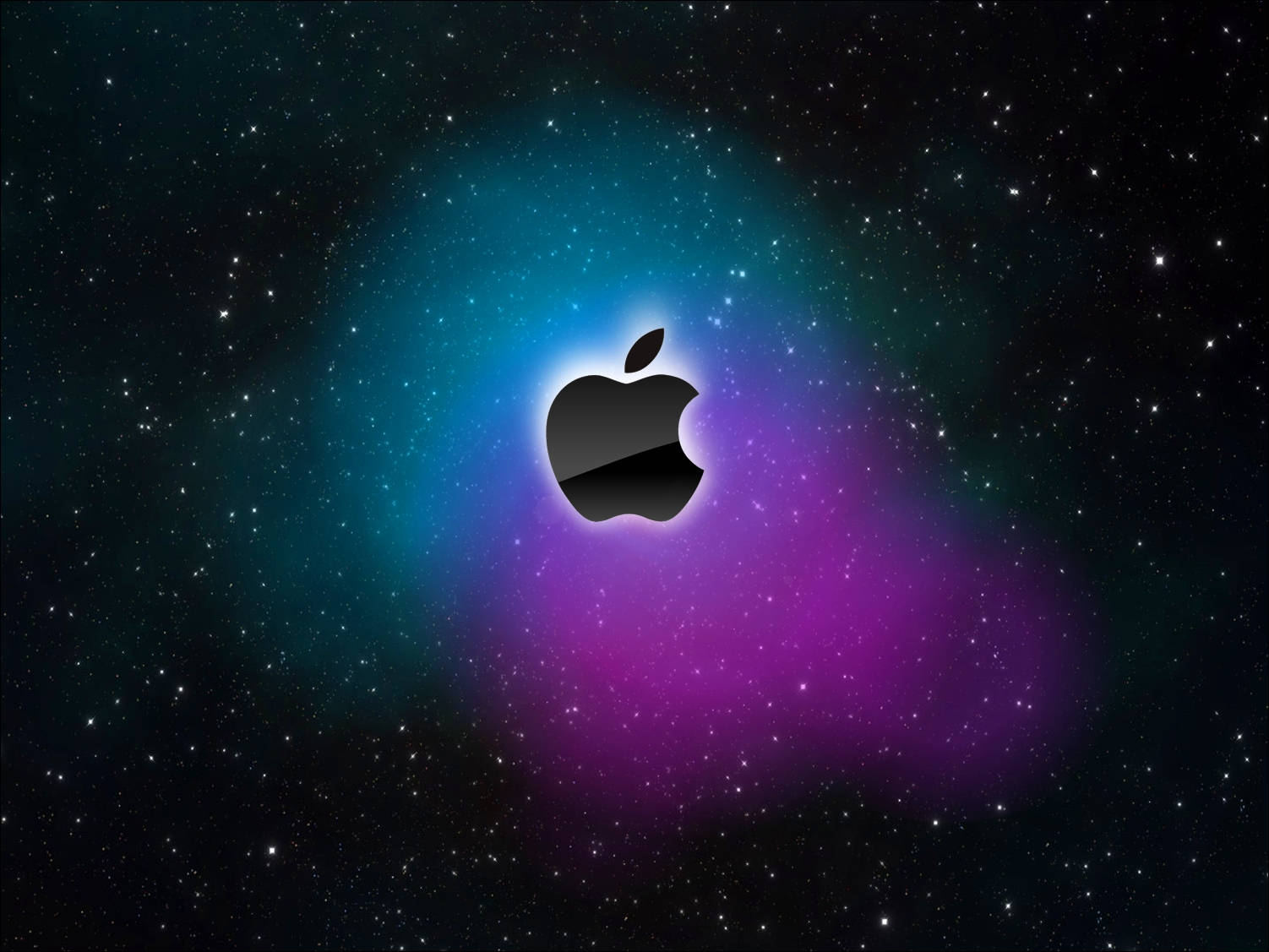 Apple HD Desktop, Apple logo, cosmic backdrop, HD Desktop Wallpaper