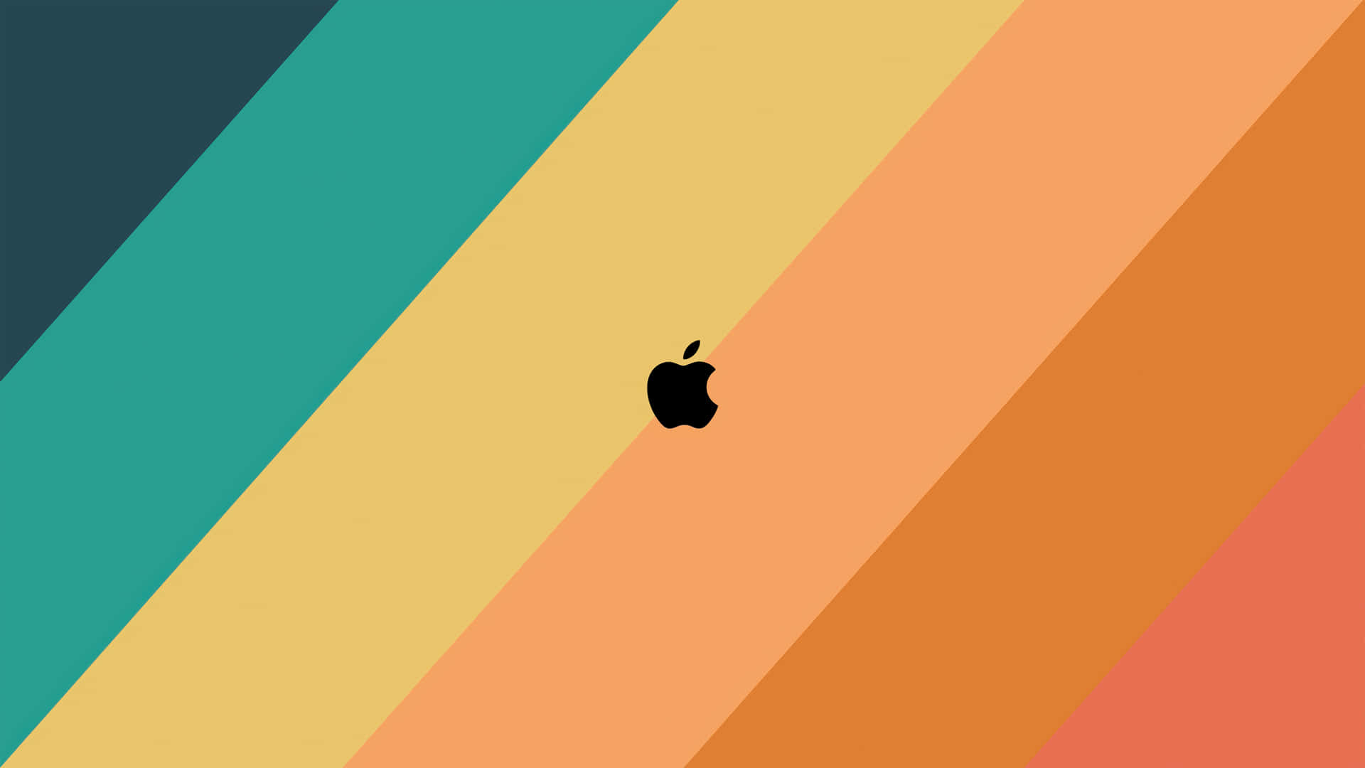 Apple Logo, black, teal, Full HD Desktop Wallpaper