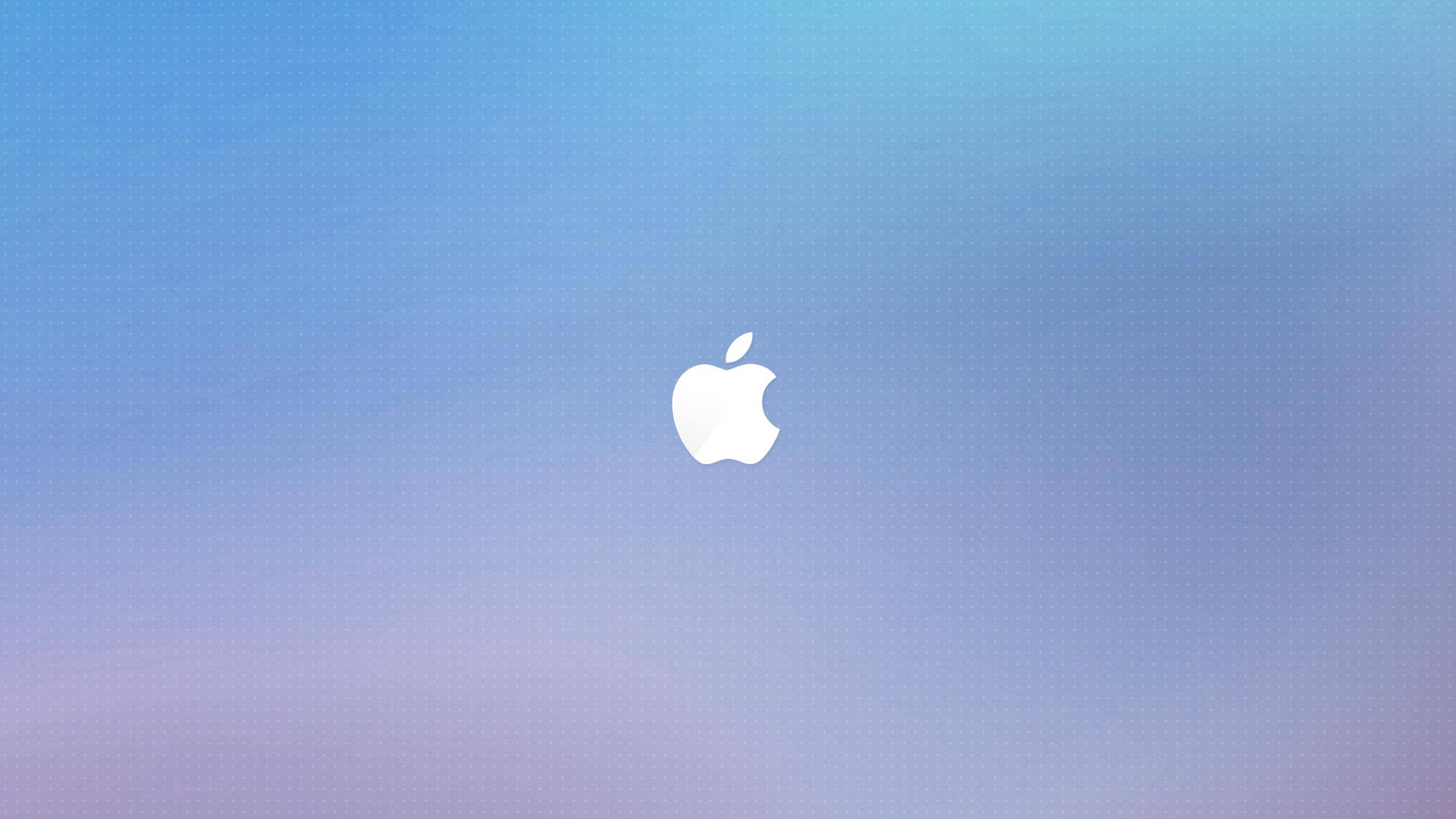 Apple HD Desktop, white Apple logo, soft gradient sky, 2K Desktop Wallpaper