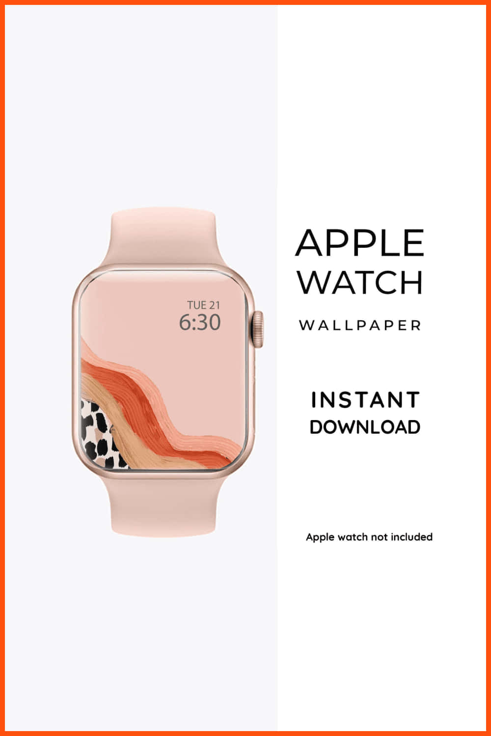 Apple Watch, peach, sunset gradient, HD Phone Wallpaper