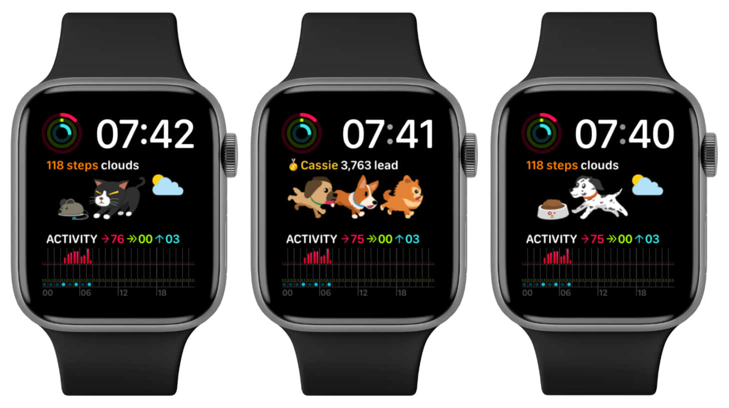 Apple Watch, stepdog, animated pet-themed watch faces, HD Desktop Wallpaper