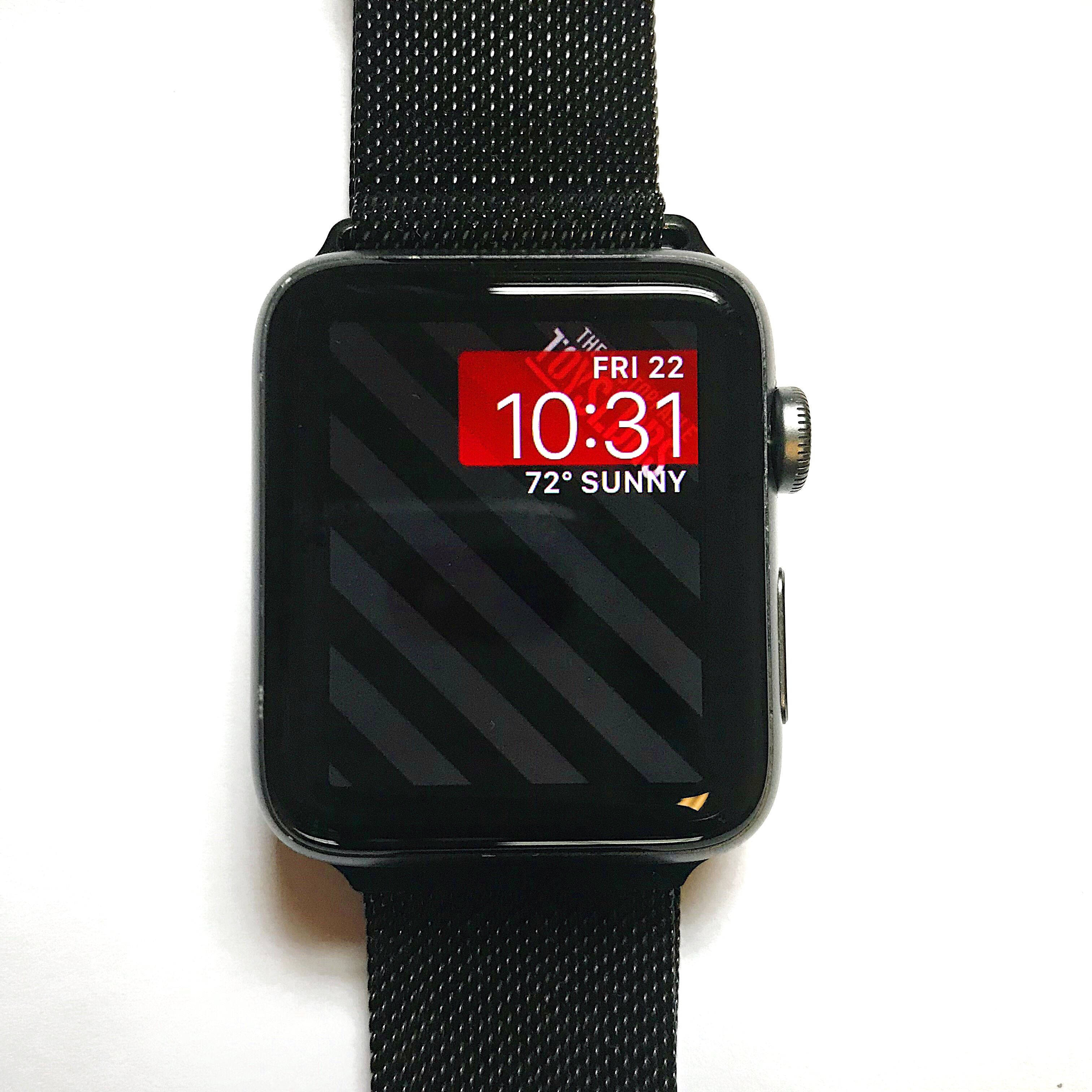Apple Watch, metal mesh finish, black, 2K Desktop Wallpaper