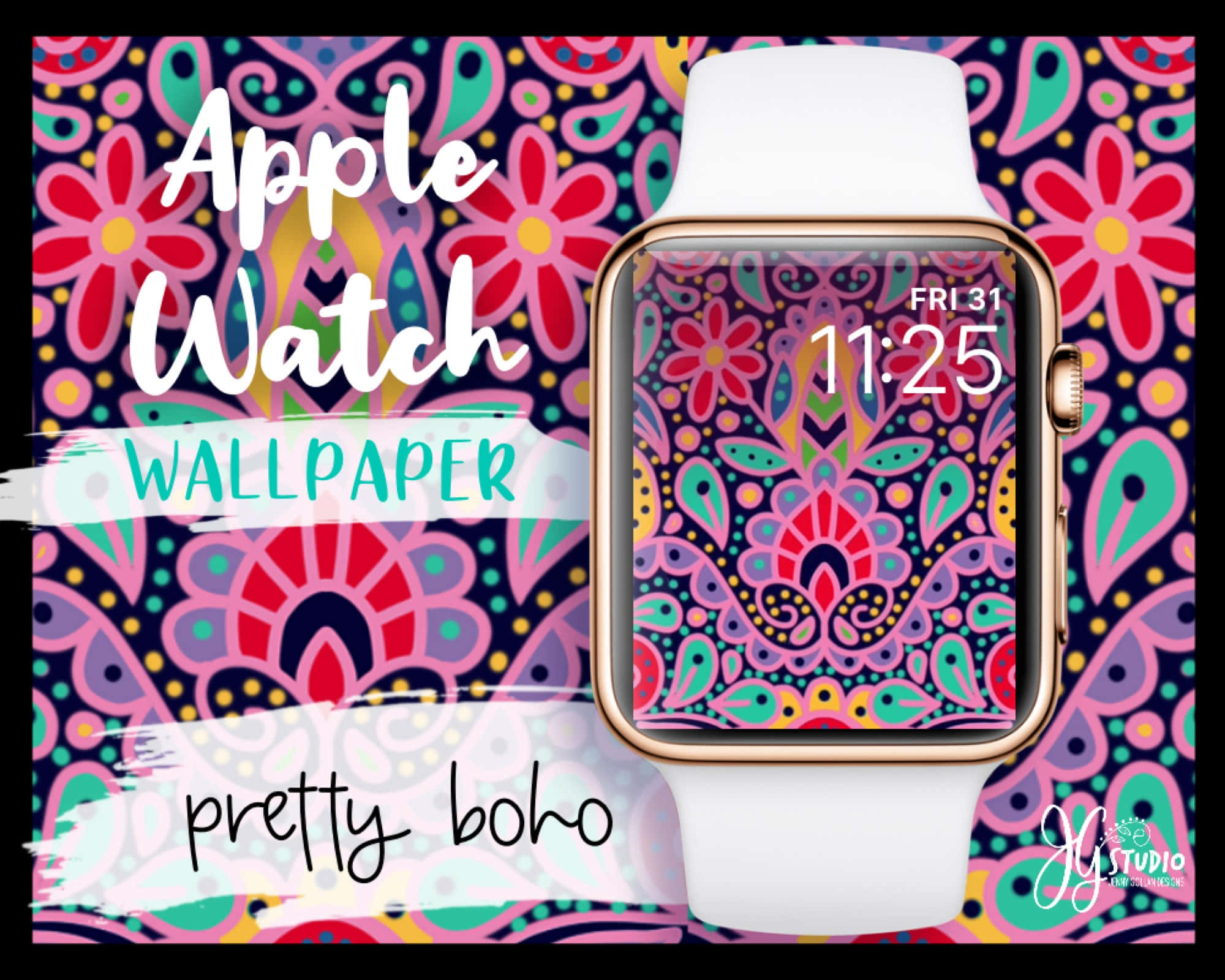 Apple Watch, gold Apple Watch, white band, Full HD Desktop Wallpaper
