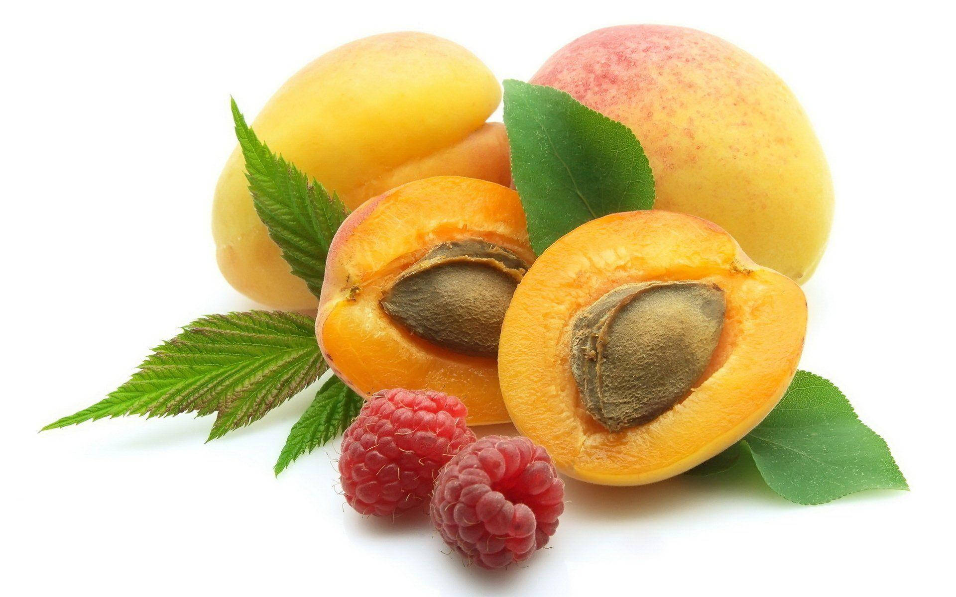 Apricot, Red Berries, Raspberries, Full HD Desktop Wallpaper