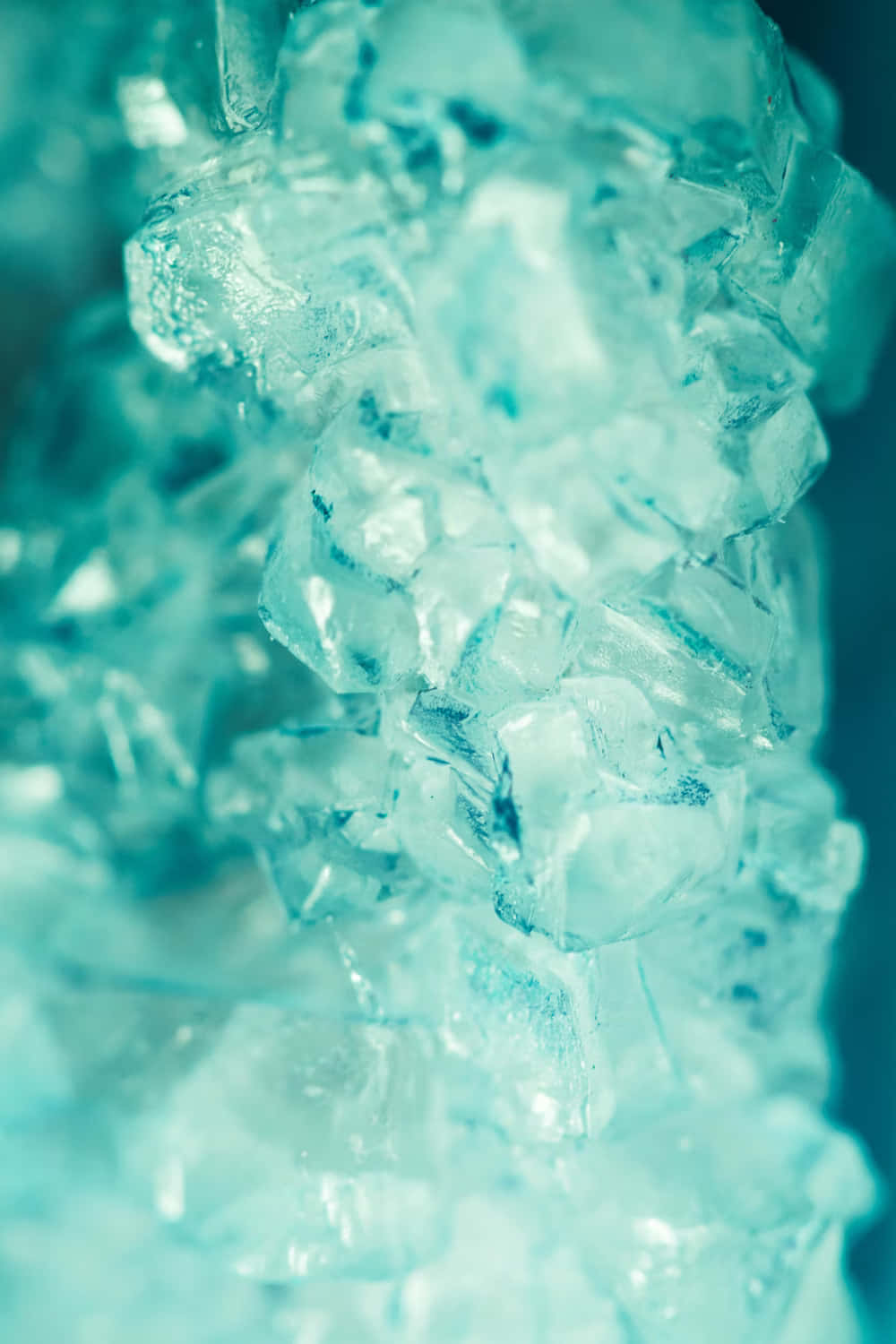 Aqua Crystal Texture, translucent turquoise ice crystals, sharp facets, HD Phone Wallpaper