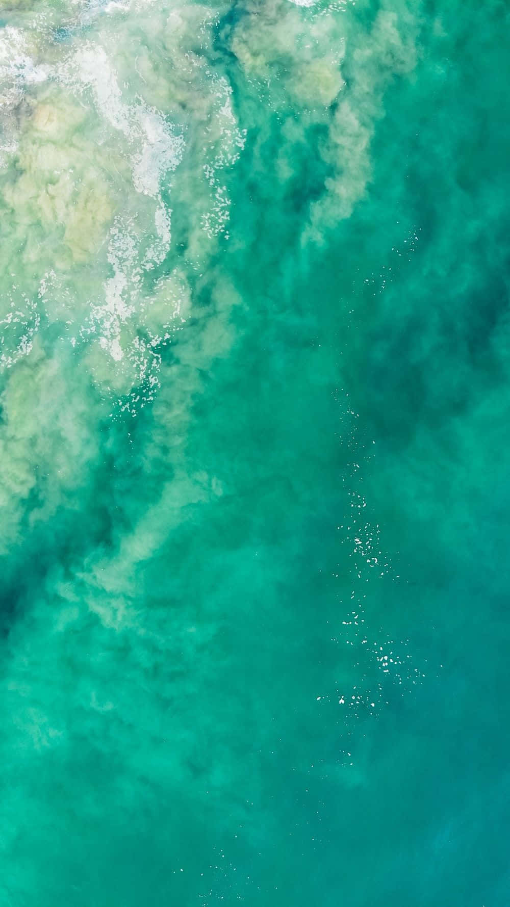 Aqua Green, turquoise ocean water, white foam, HD Phone Wallpaper