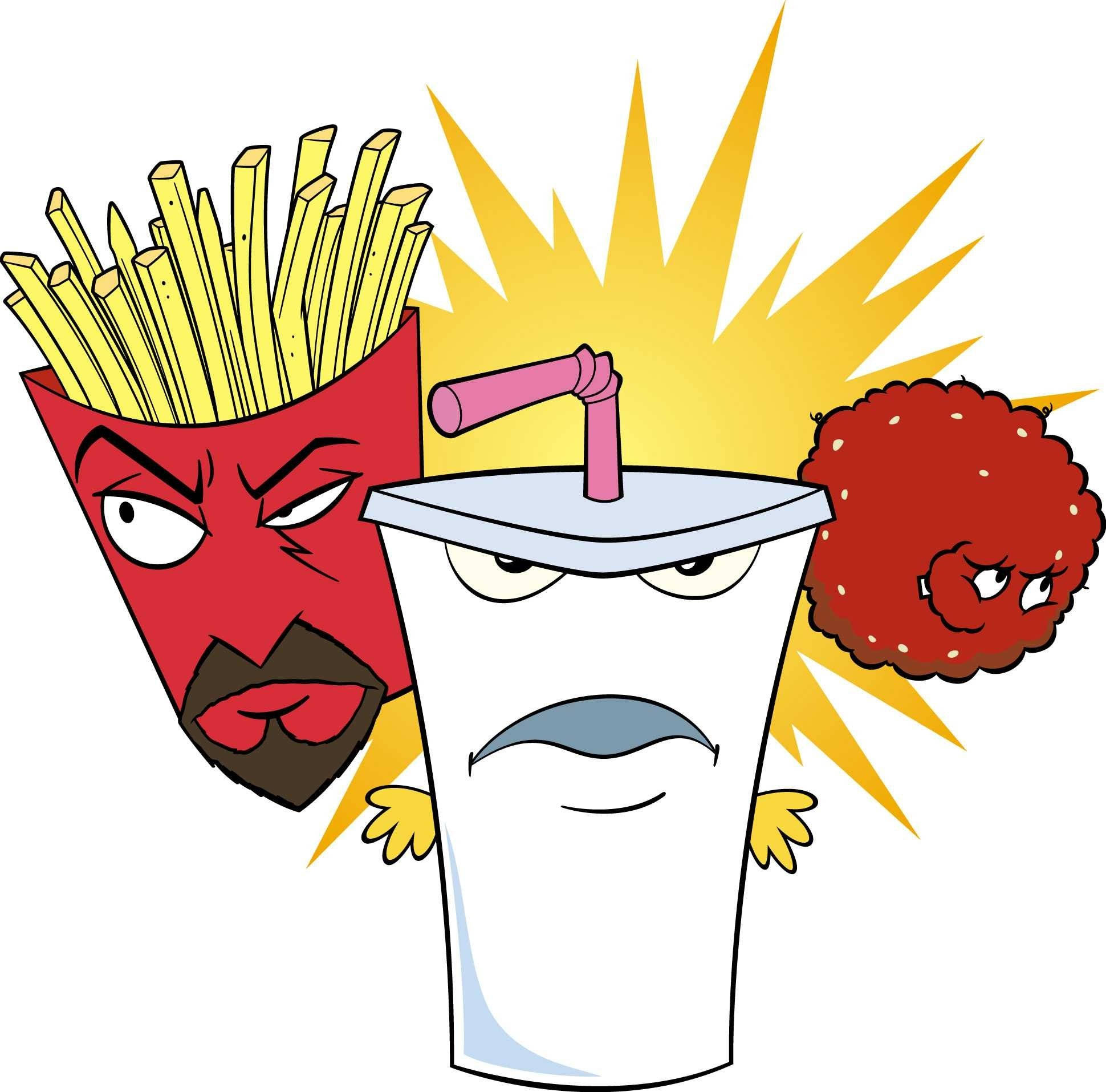 Aqua Teen Hunger Force, french fry box, soda cup, Full HD Desktop Wallpaper
