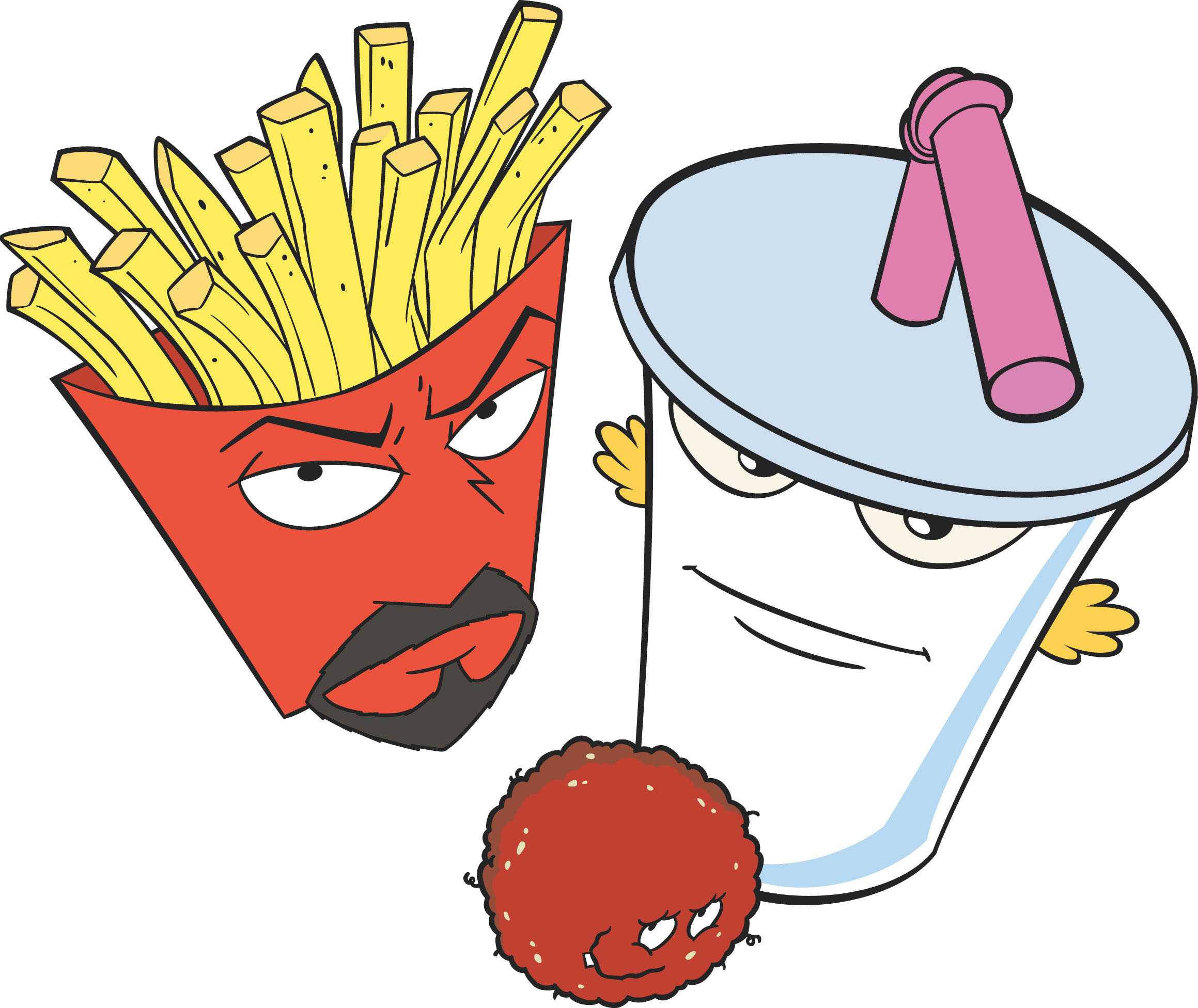 Aqua Teen Hunger Force, cartoon french fries, red box, Full HD Desktop Wallpaper