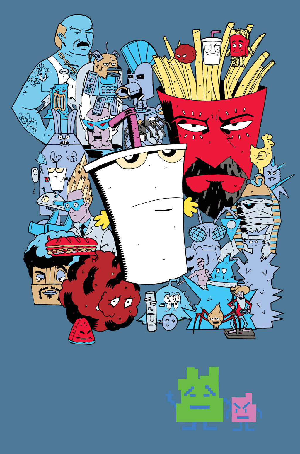 Aqua Teen Hunger Force, anthropomorphic fast food items, quirky characters, HD Phone Wallpaper