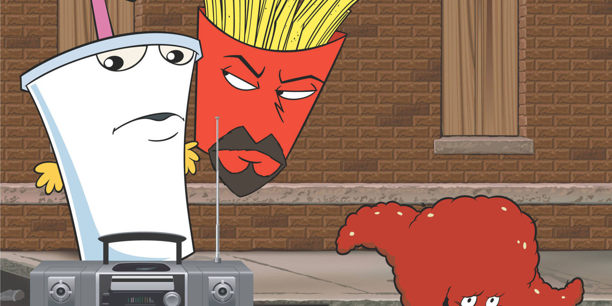 Aqua Teen Hunger Force, milkshake cup, fries, Full HD Desktop Wallpaper