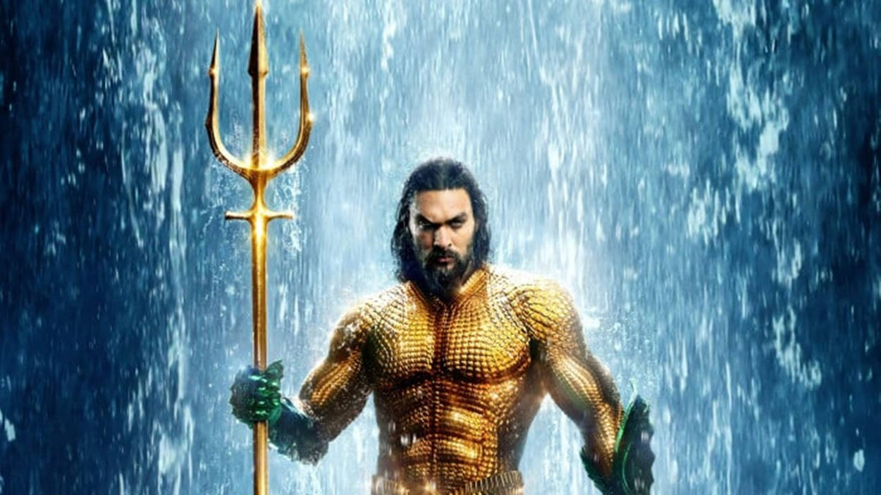 Aquaman, trident, golden trident, SD Desktop Wallpaper