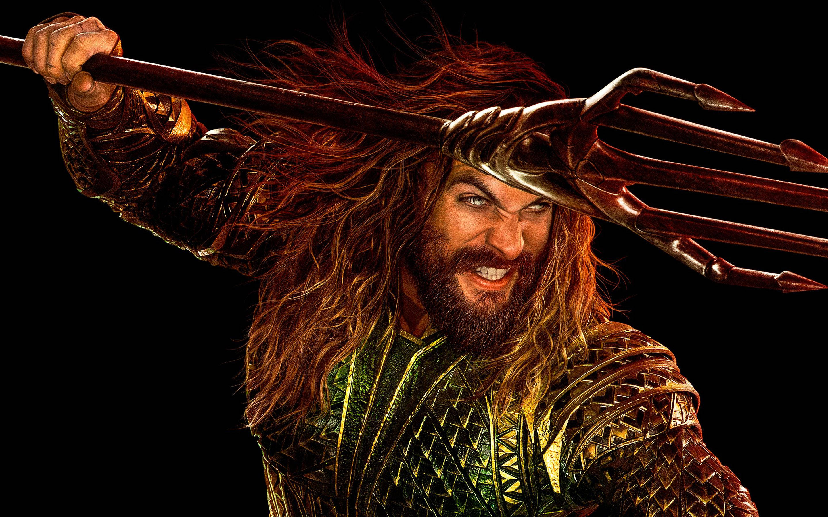 Aquaman, red hair, beard, 2K Desktop Wallpaper