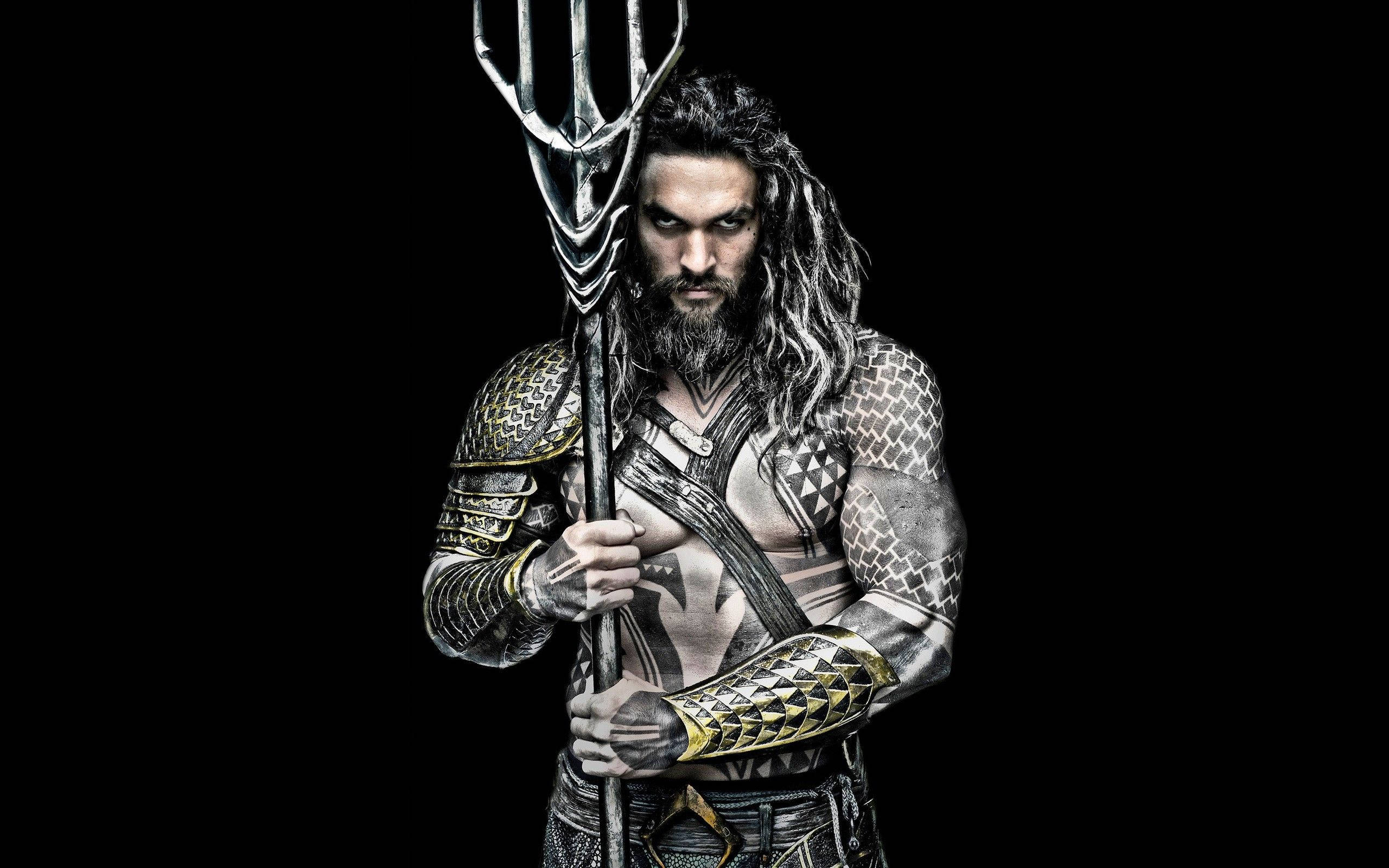 Aquaman, trident, scale armor, 2K Desktop Wallpaper
