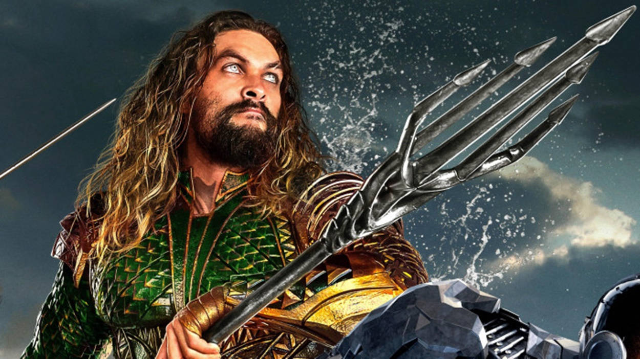 Aquaman, trident, stormy sky, SD Desktop Wallpaper