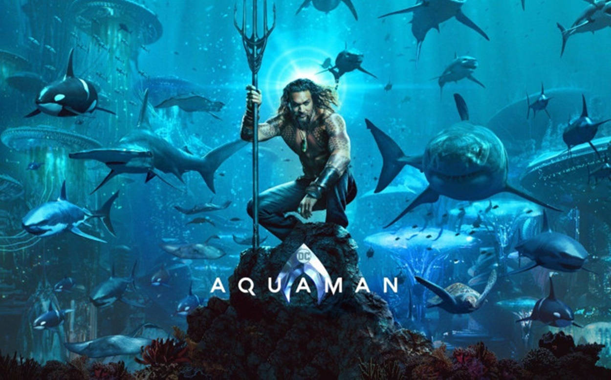 Aquaman, trident, coral reef, SD Desktop Wallpaper