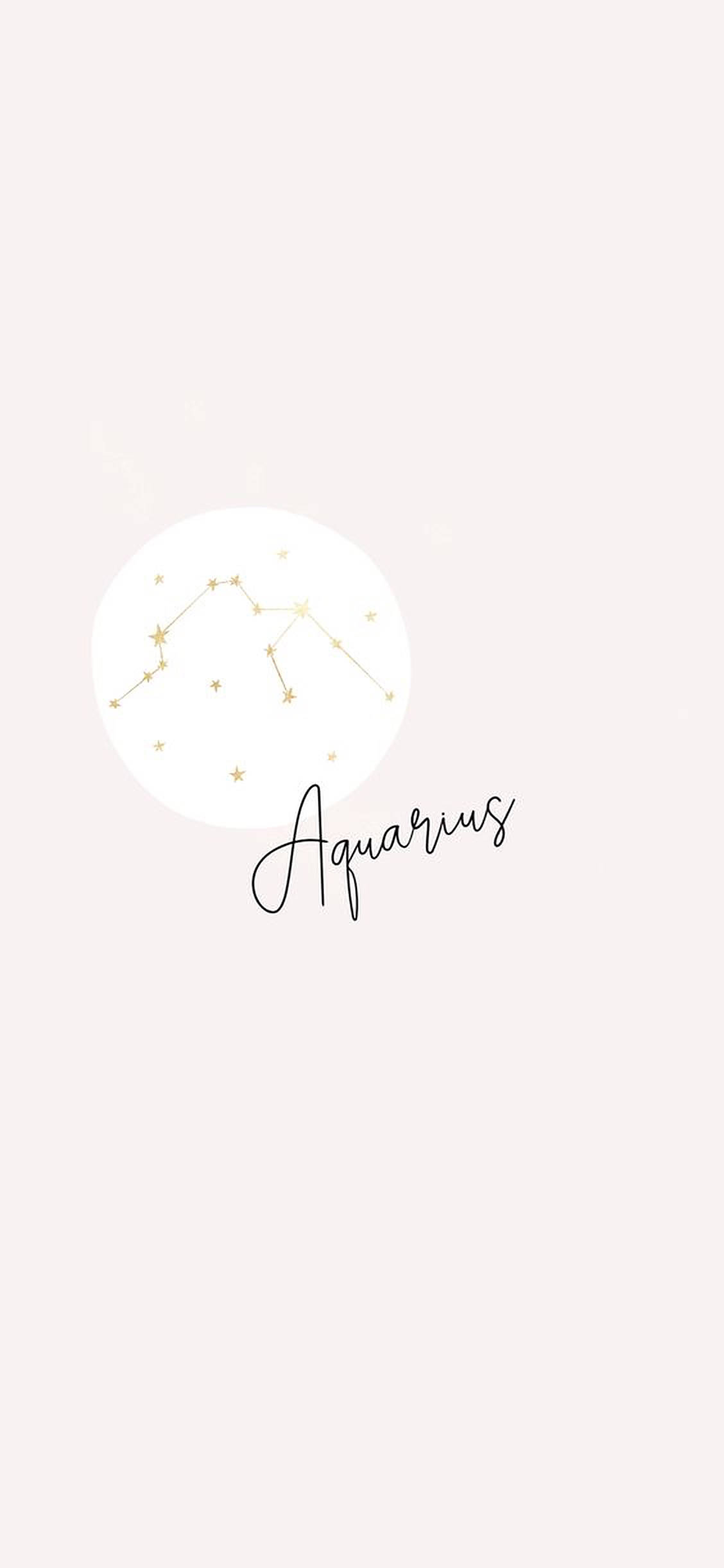 Aquarius Zodiac, constellation, pastel pink, Full HD Phone Wallpaper