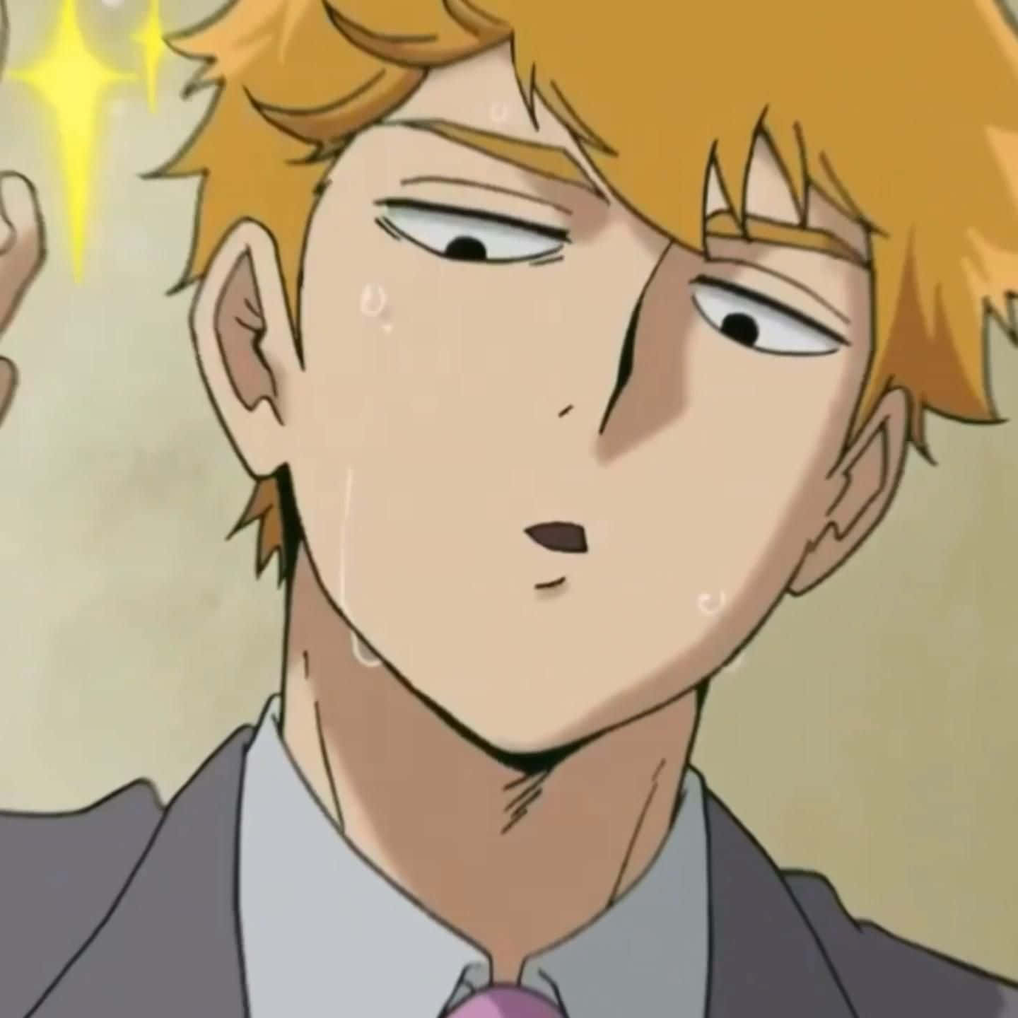 Arataka Reigen, spiky blonde hair, suit and tie, HD Desktop Wallpaper